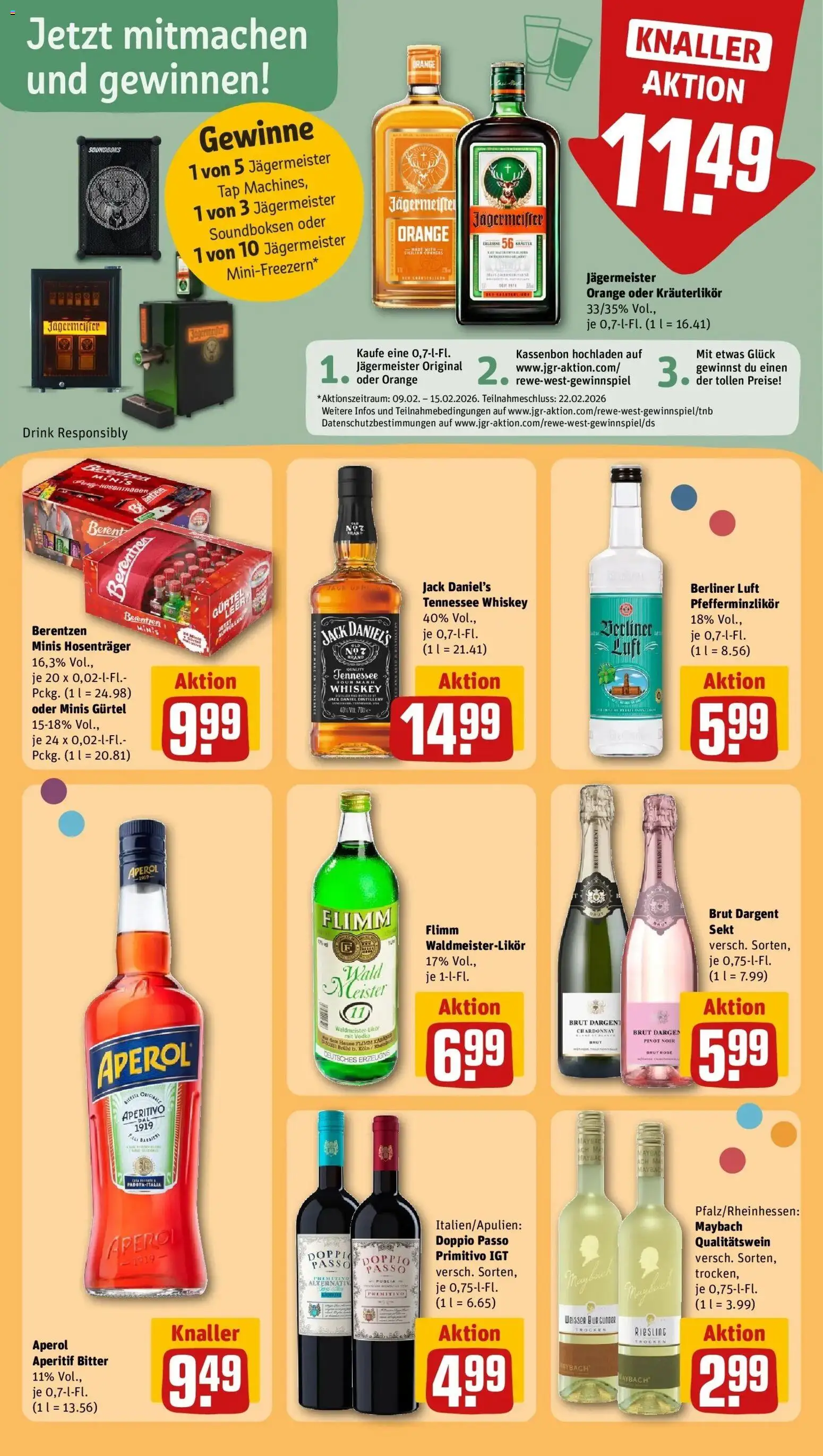 Rewe prospekt Montabaur	 – gültig ab 09.02.2026 | Seite: 12 | Produkte: Berliner, Sekt, Brut dargent, Vodka