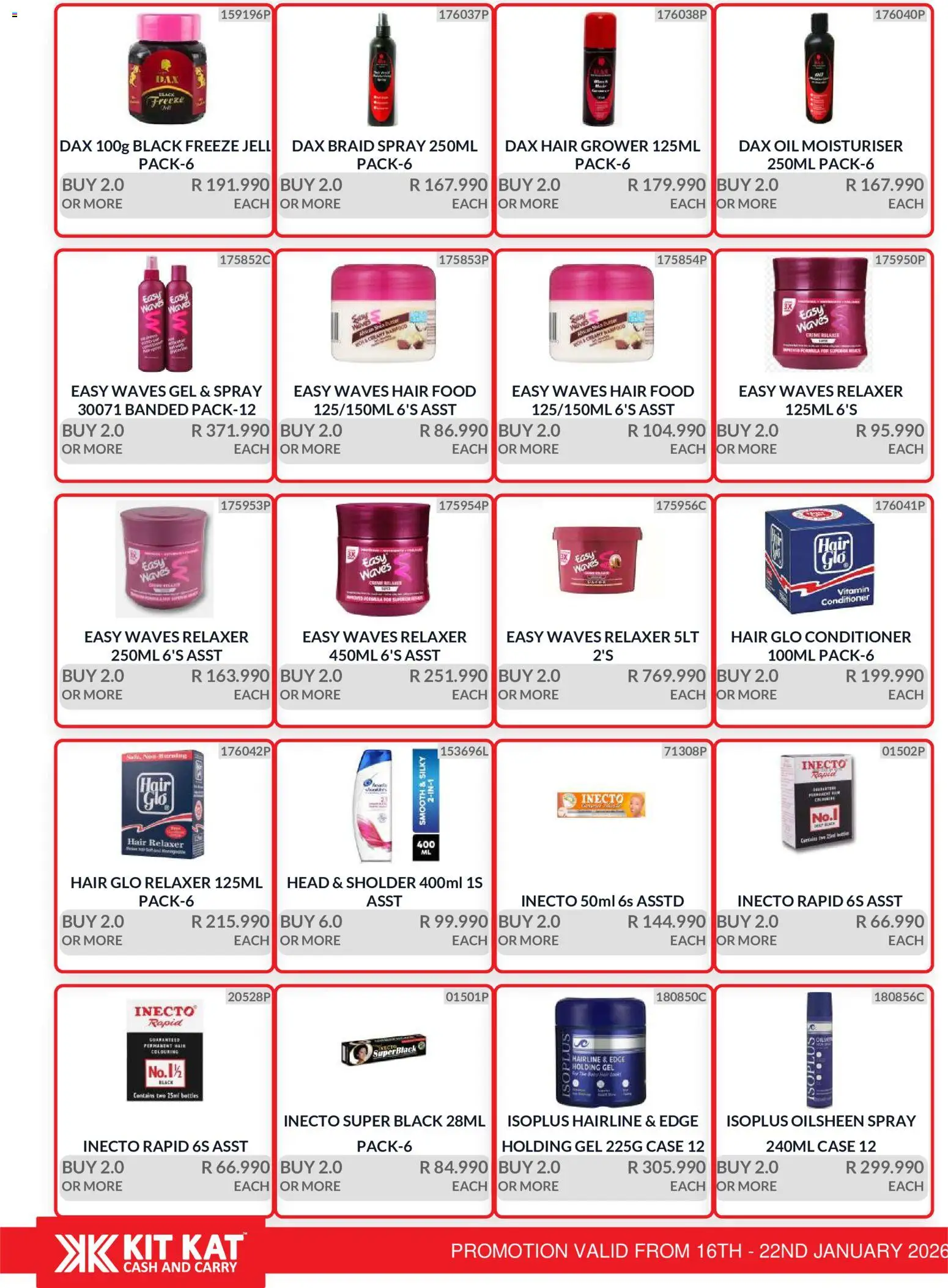 New KIT KAT Cash & Carry catalogue – valid from 16.01.2026 | Page: 17 | Products: Case, Oil, Conditioner, Relaxer