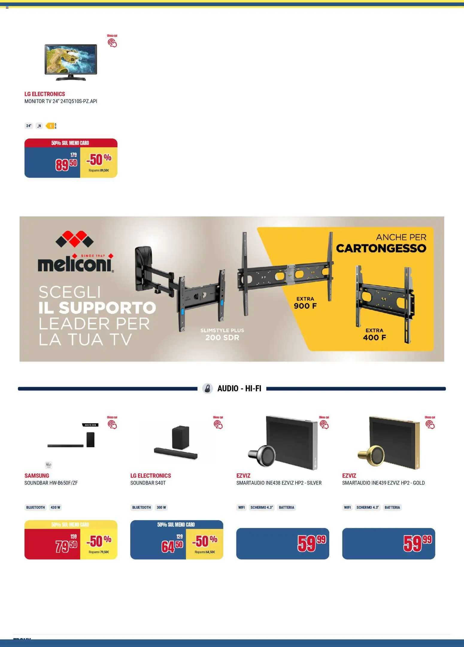 Volantino Trony del 19.02.2026 | Pagina: 16 | Prodotti: TV, Audio, Batteria, Samsung