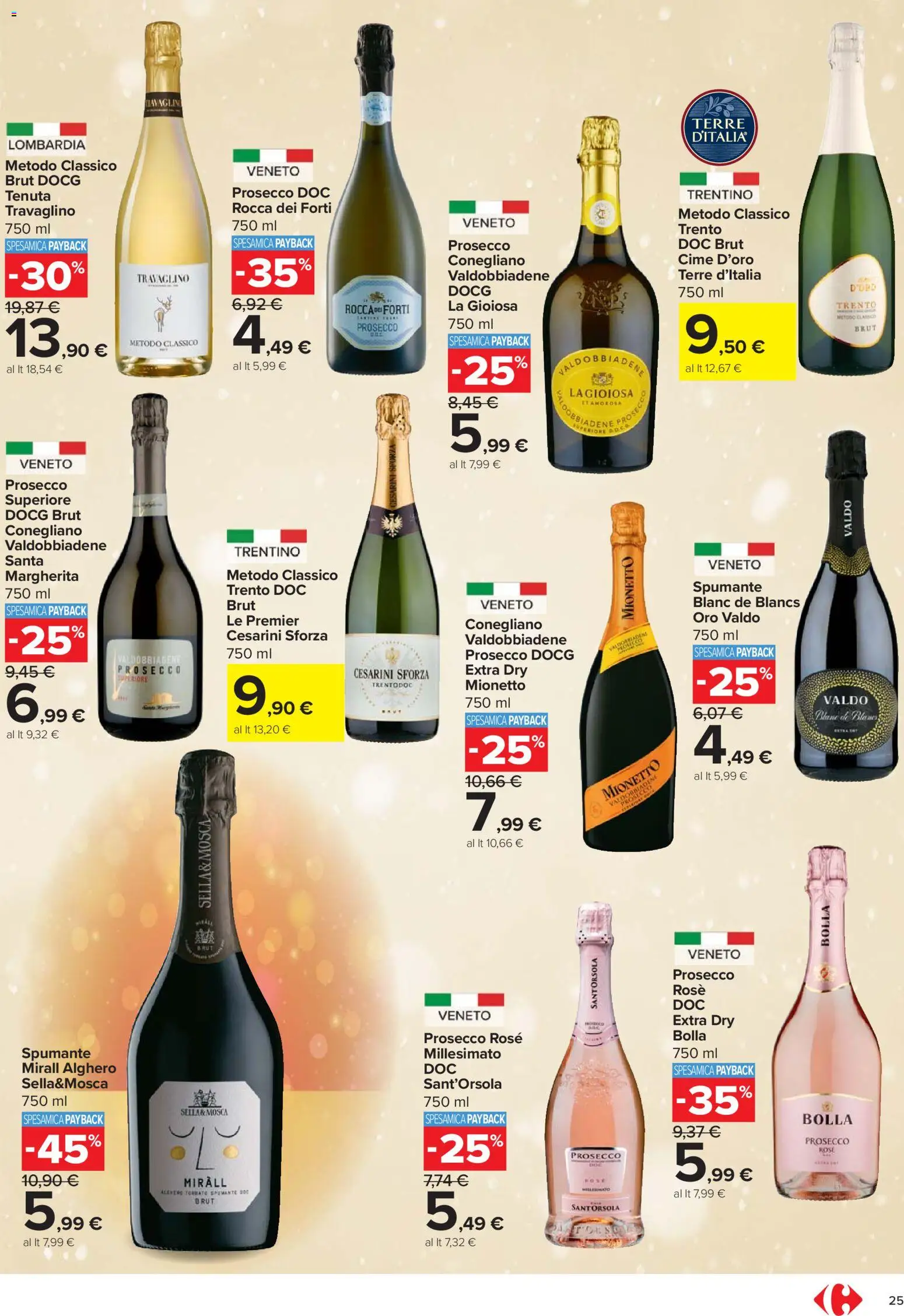 Volantino Carrefour del 27.11.2025 | Pagina: 25 | Prodotti: Prosecco, Spumante