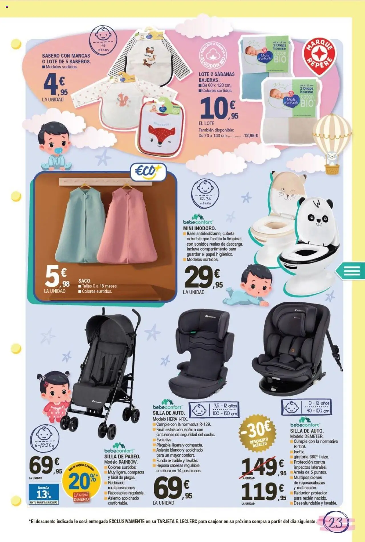 E.Leclerc folleto │ válido desde el 11.08.2025 | Página: 23 | Productos: Reposapiés, Funda, Silla