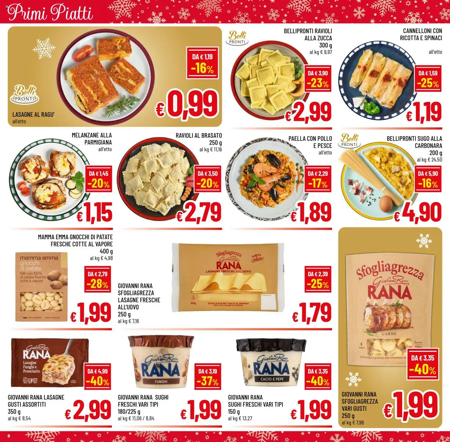 Volantino A&O del 10.12.2025 | Pagina: 6 | Prodotti: Pepe, Prosciutto, Gnocchi, Sugo