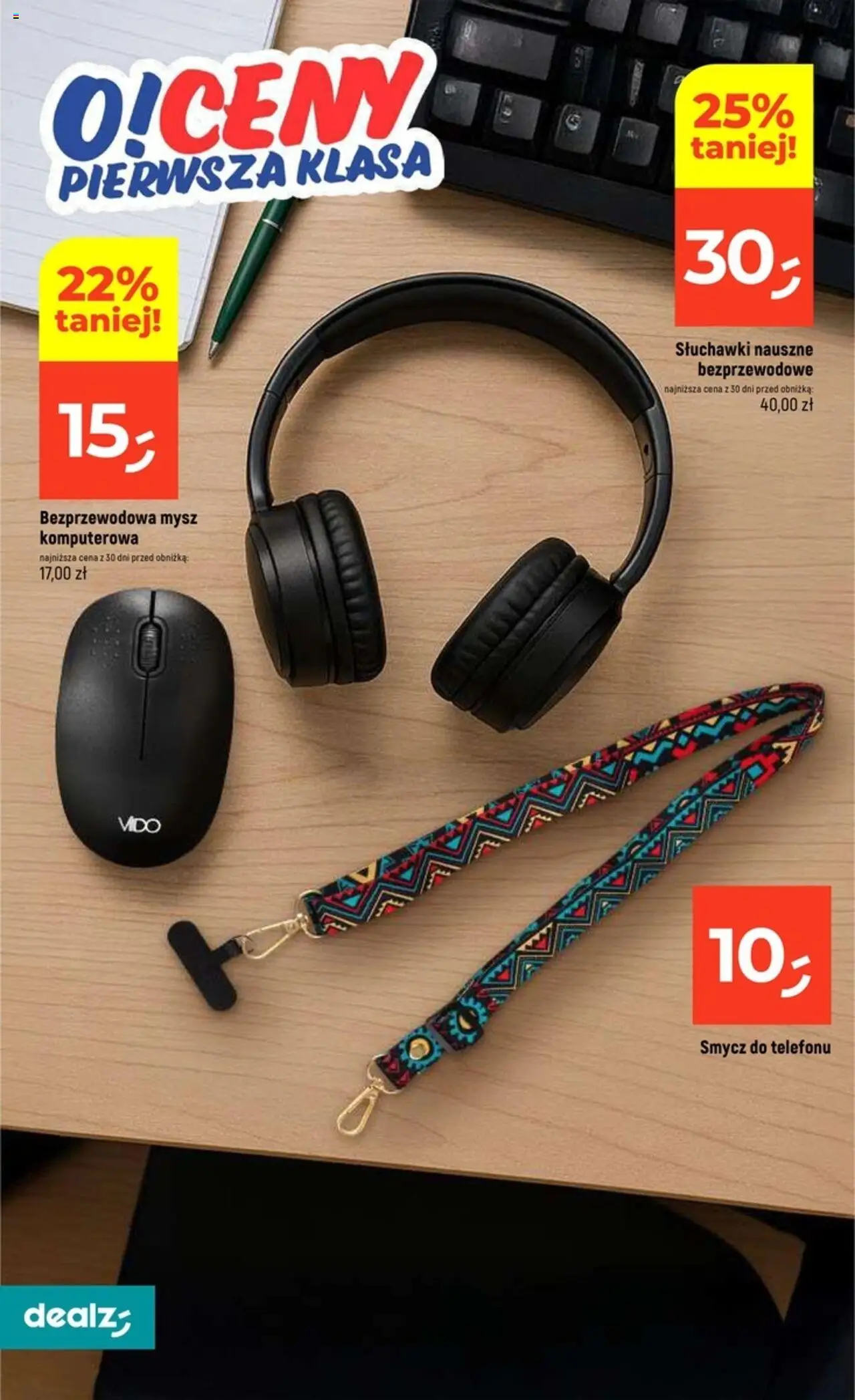 Dealz Gazetka - O!ceny pierwsza klasa od 18.08.2025 | Strona: 18 | Produkty: Mysz, Słuchawki, Mysz komputerowa