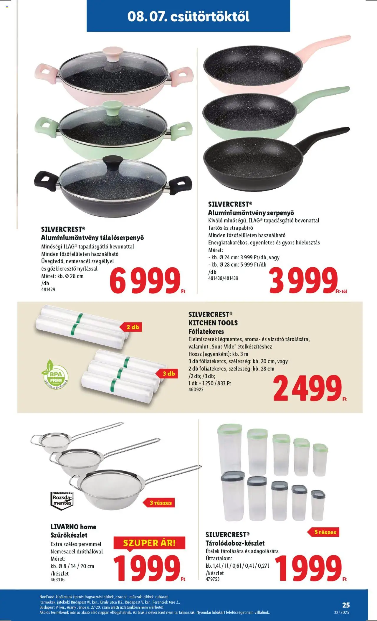Lidl akciós ujság - amely érvényes a következő dátumtól: 07.08.2025 | Oldal: 25 | Termékek: Játékok, Serpenyő