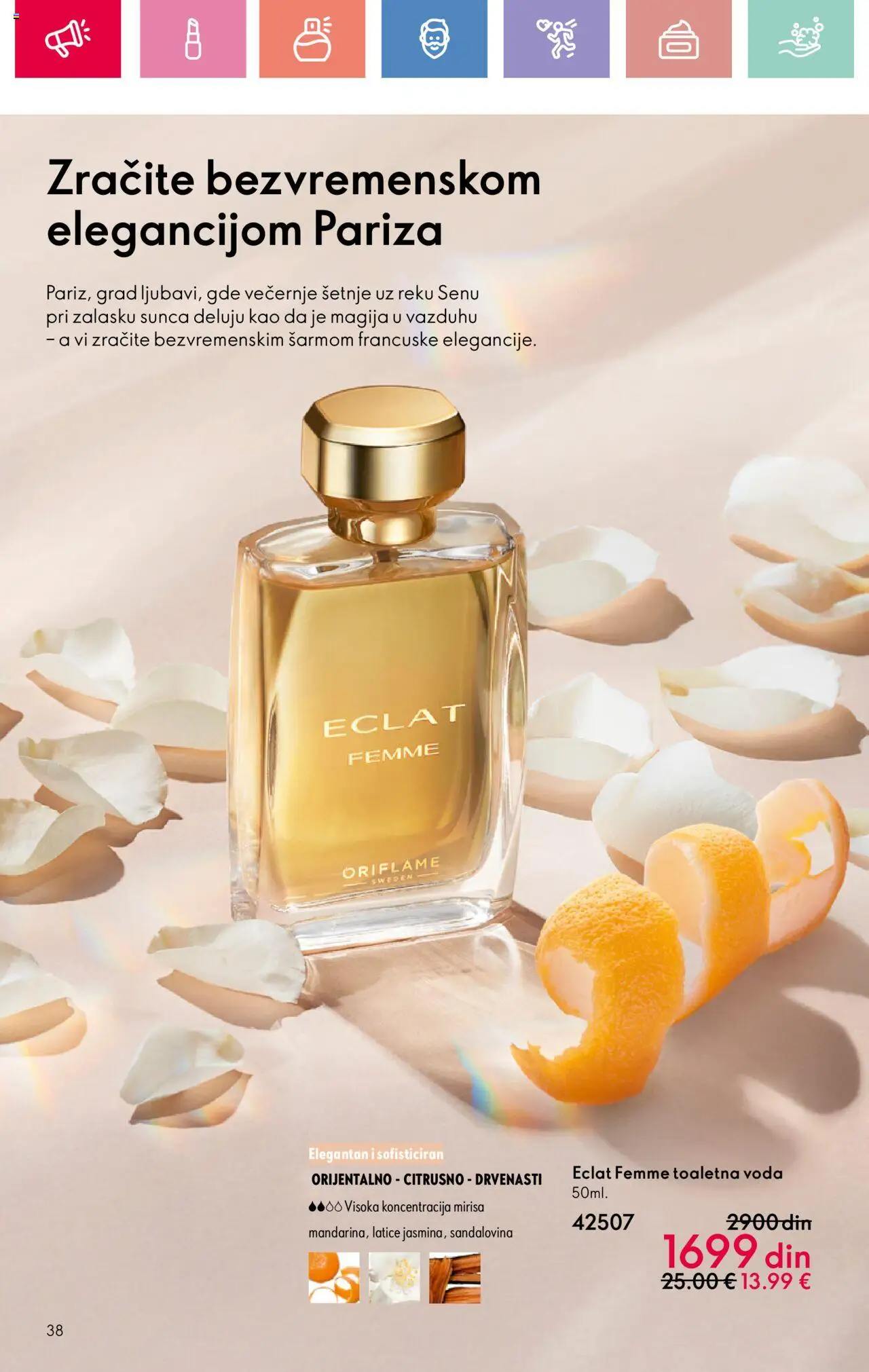 Oriflame katalog - važi od 03.08.2025 | Strana: 38 | Proizvode: Toaletna voda, Voda