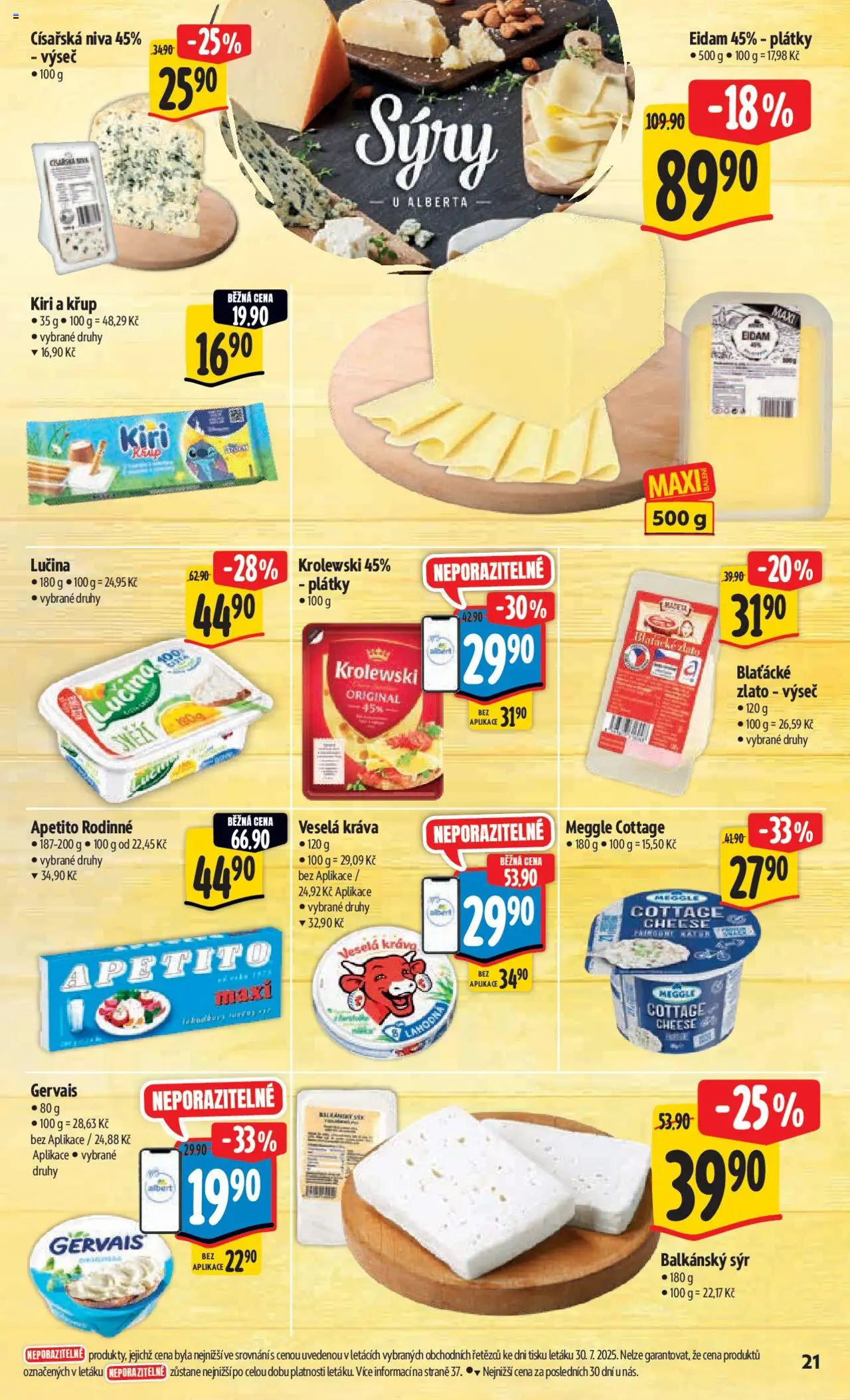 Albert leták - Hypermarket od 06.08.2025 | Strana: 28 | Produkty: Balkánský sýr, Sýry, Gervais, Niva