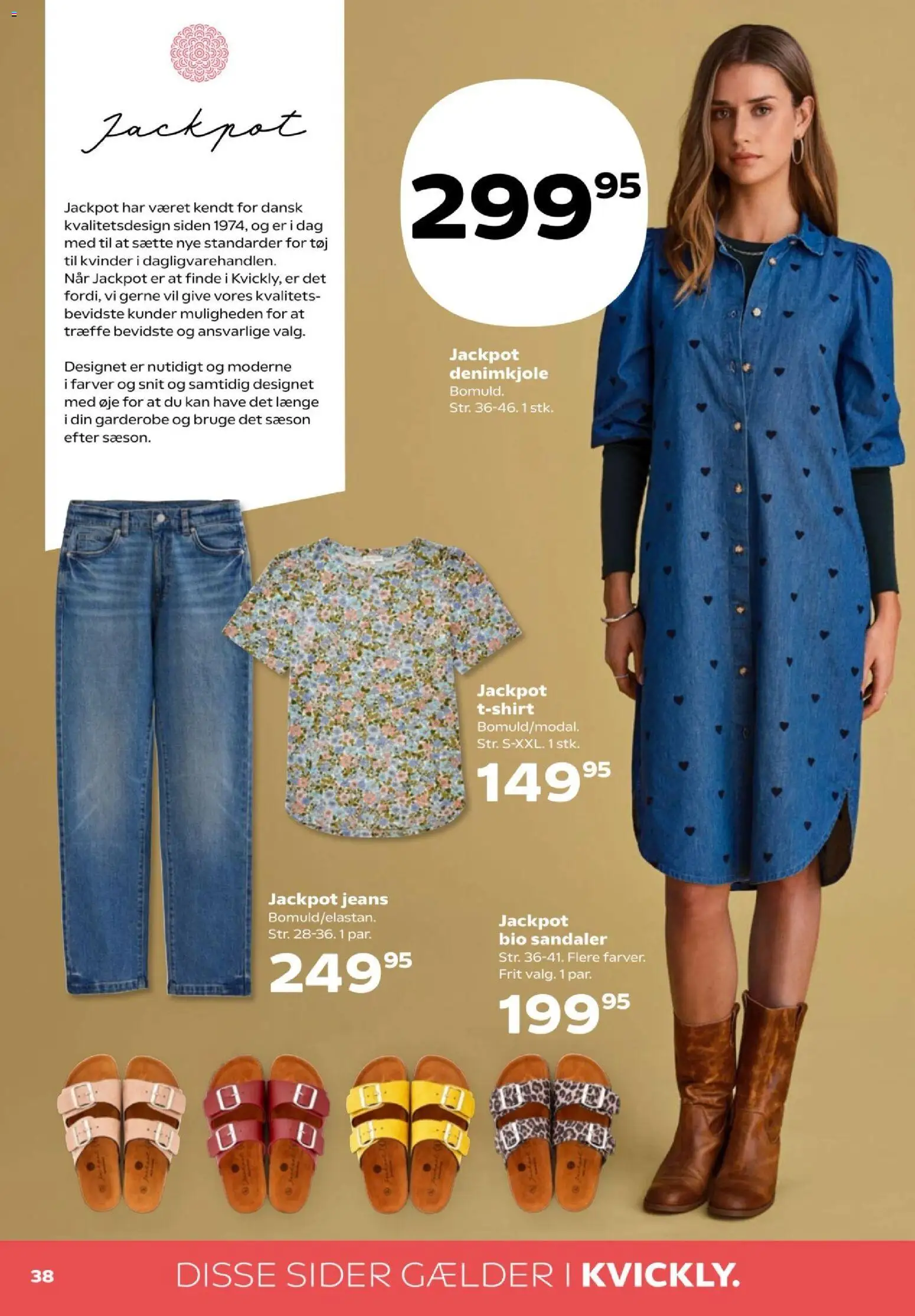 Kvickly tilbudsavis – gyldig fra 07.04.2026 | Side: 40 | Produkter: Garderobe, Sandaler, Jeans, Tøj