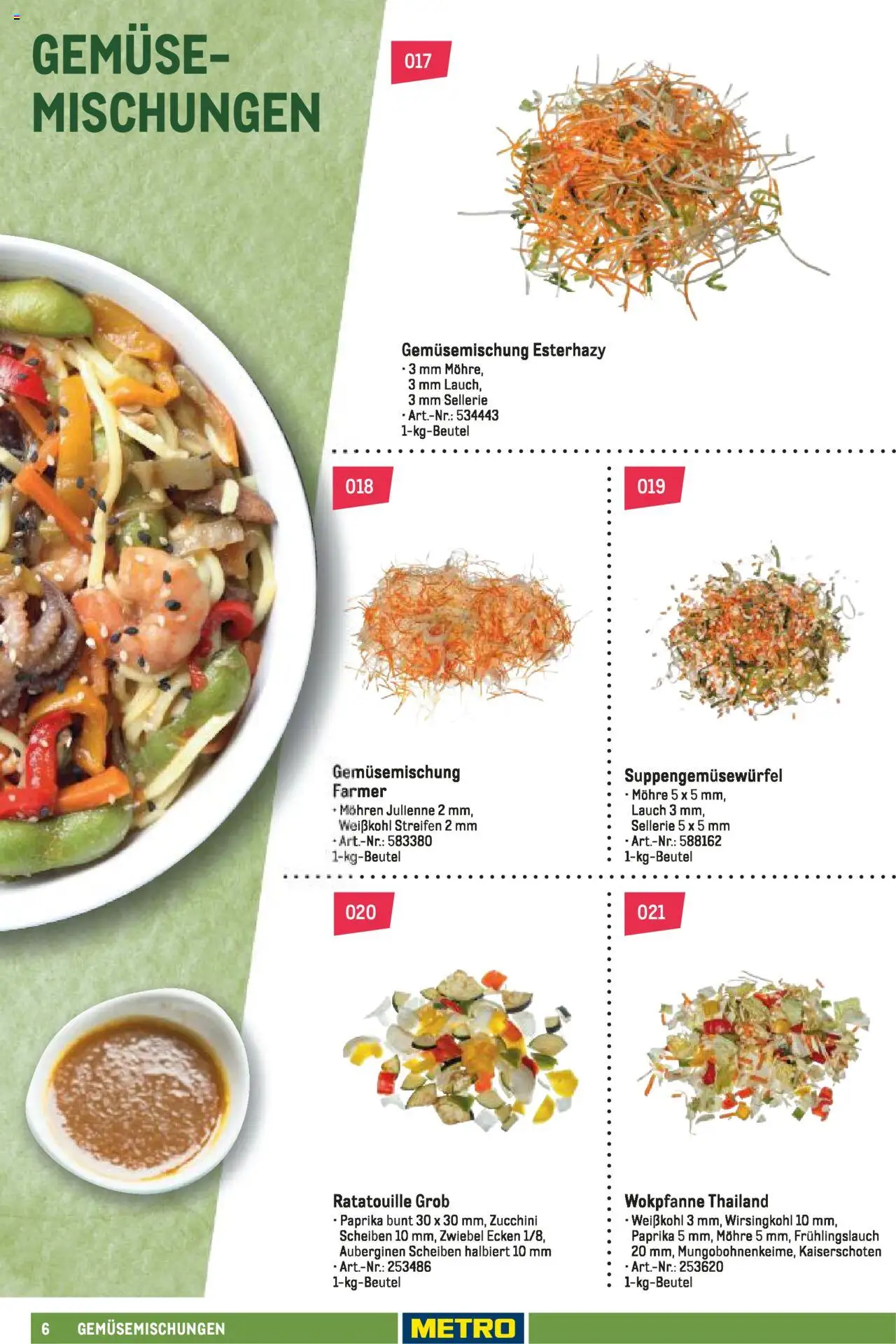 Metro Schnittwaren Spezial – gültig ab 04.02.2025 | Seite: 6 | Produkte: Mohren, Gemüse, Paprika, Zucchini