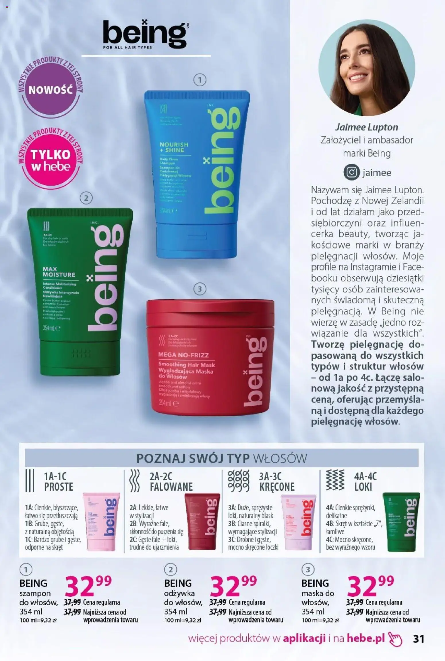 Hebe Gazetka - Katalog od 31.01.2026 | Strona: 31 | Produkty: Szampon, Maska do włosów, Odżywka do włosów, Maska