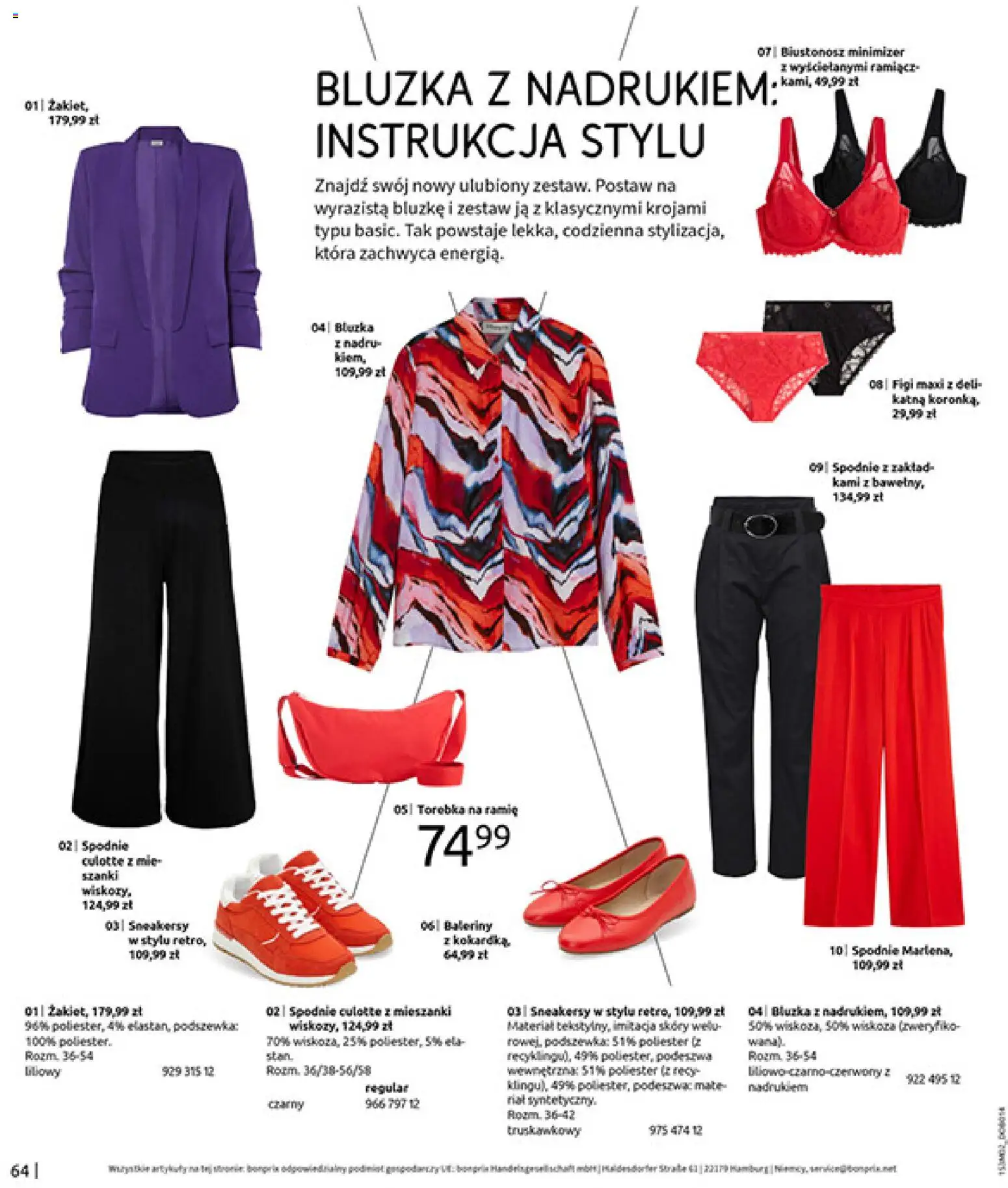 BonPrix Katalog od 19.02.2026 | Strona: 66 | Produkty: Bluzka, Spodnie, Biustonosz, Baleriny