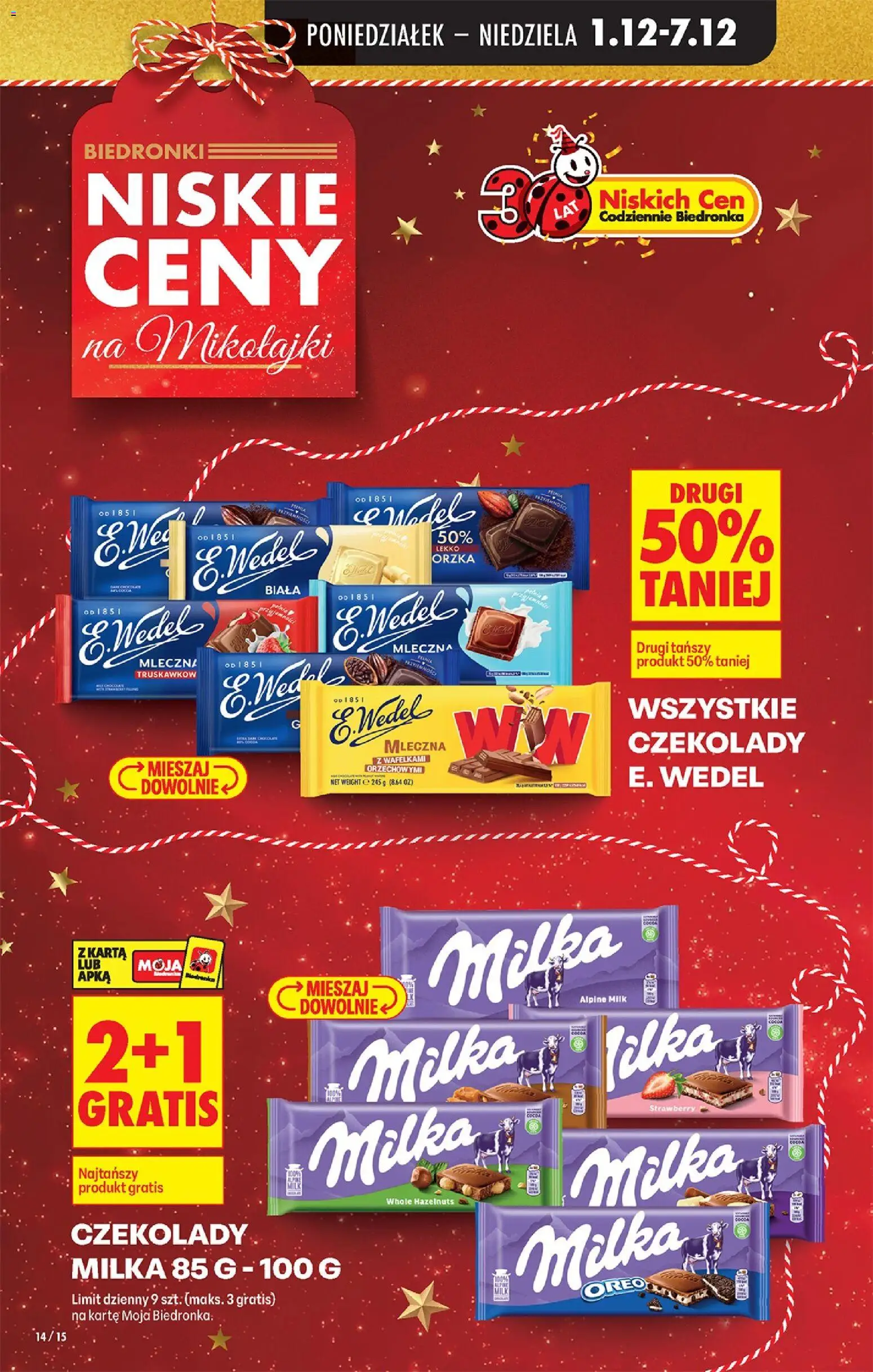 Biedronka gazetka od 01.12.2025 | Strona: 18 | Produkty: Karta, Czekolady, Czekolady milka, Milka