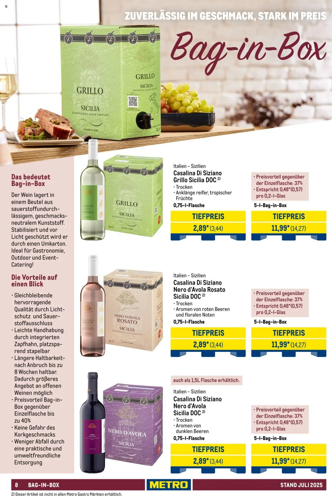 Metro - Hauswein Katalog - gültig ab dem 01.07.2025 | Seite: 8 | Produkte: Box, Wein