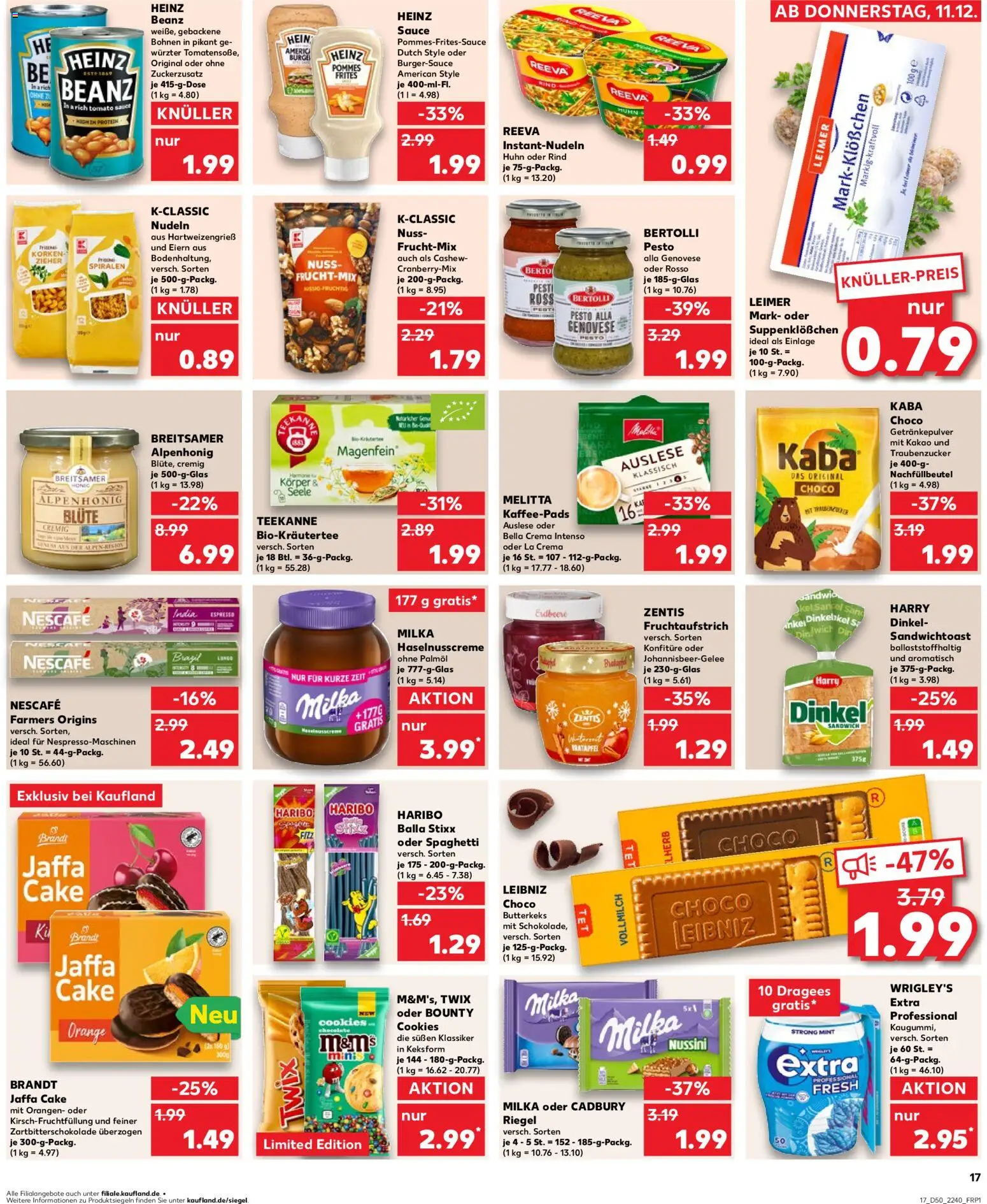 Kaufland prospekt Stuttgart	 – gültig ab 11.12.2025 | Seite: 17 | Produkte: Melitta, Kaffeepads, Nescafe, Orangen