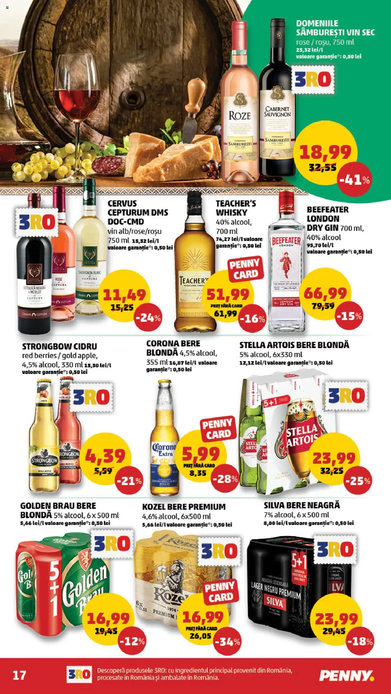 Noul catalog PENNY – valabil de la 24.09.2025 | Pagină: 17 | Produse: Atıştırmalık, Vin, Bere, Gin