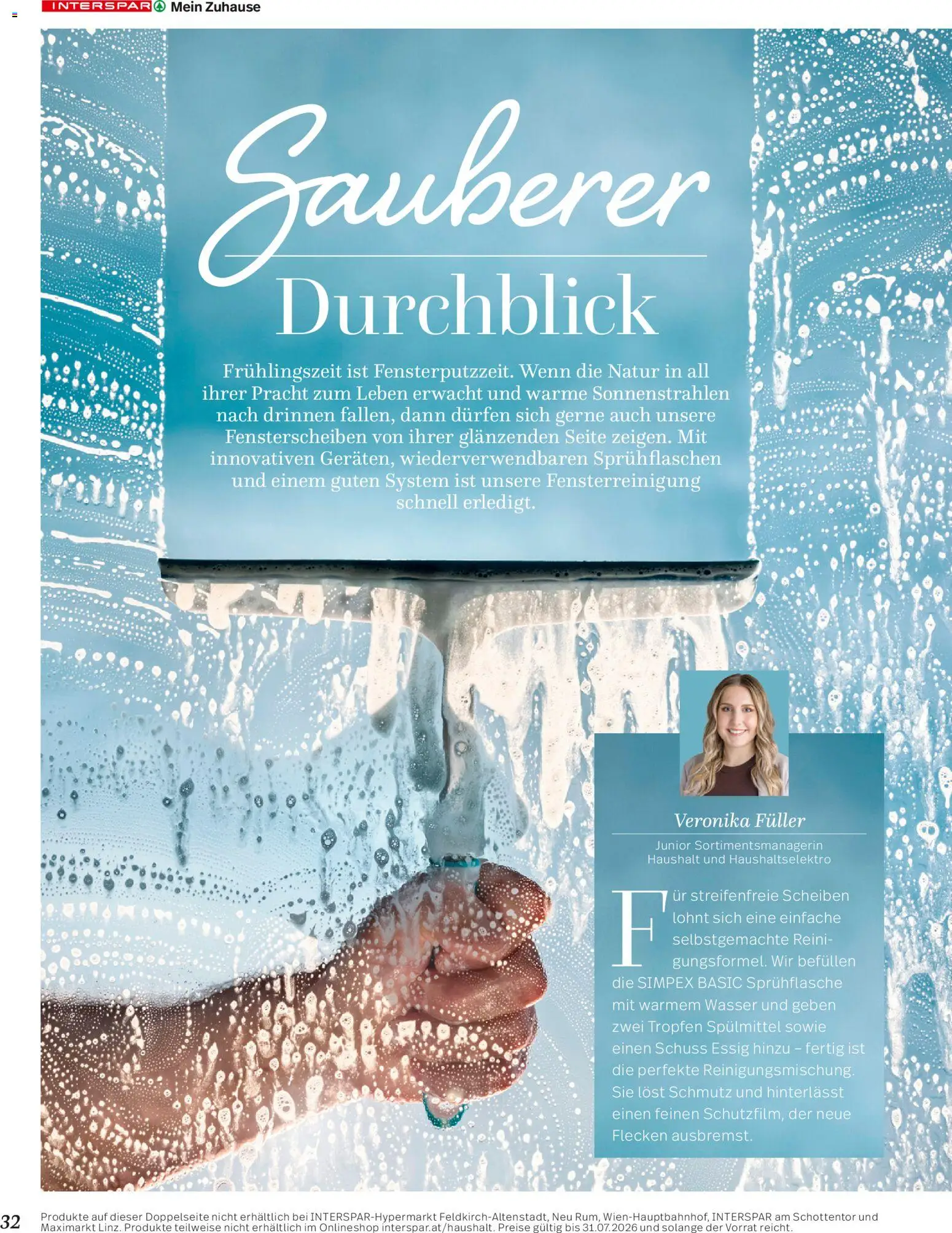 Interspar Mein Zuhause Magazin  gültig ab 07.04.2026 | Seite: 32 | Produkte: Wasser