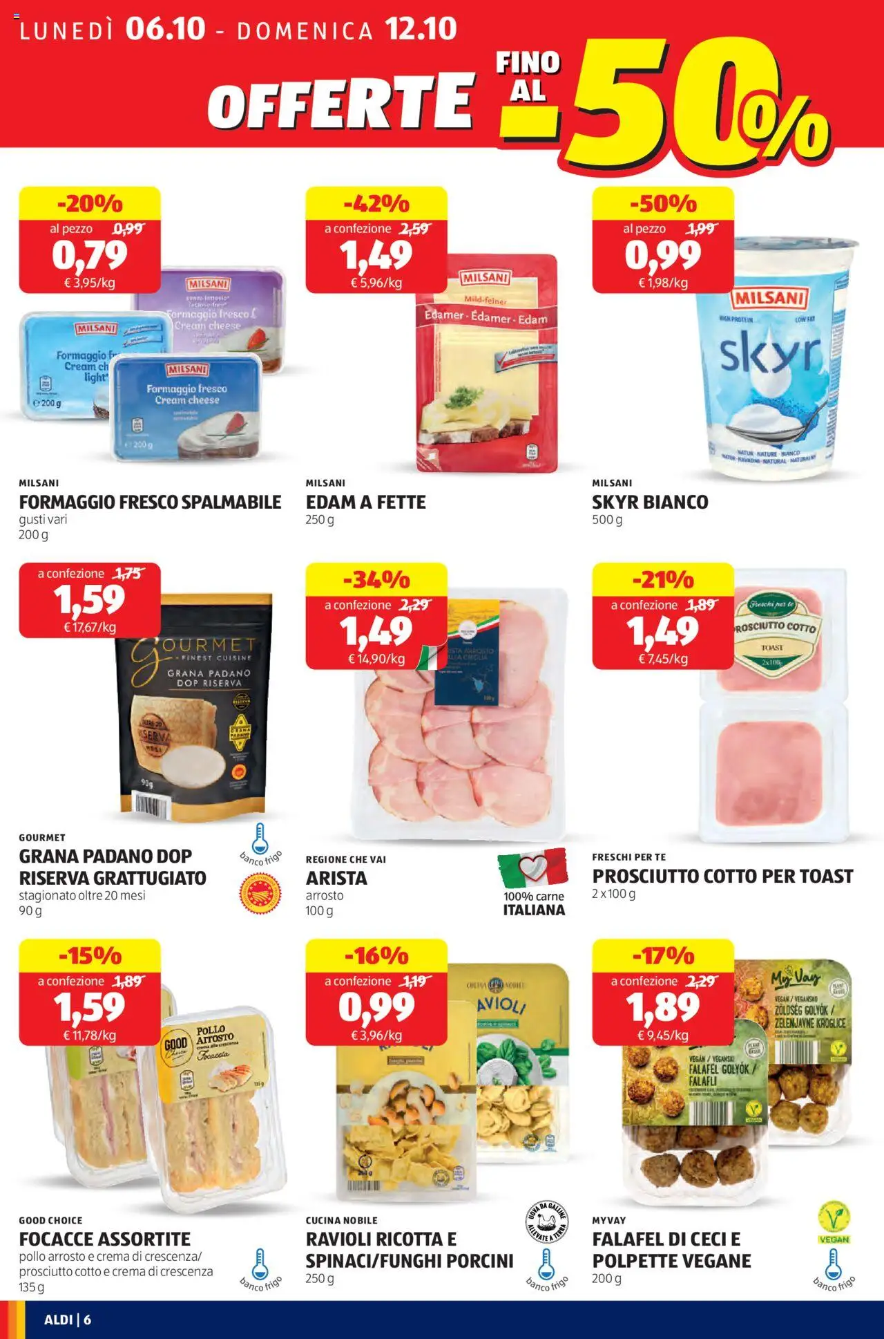 Volantino Aldi del 06.10.2025 | Pagina: 6 | Prodotti: Tè, Ravioli, Griglia, Polpette