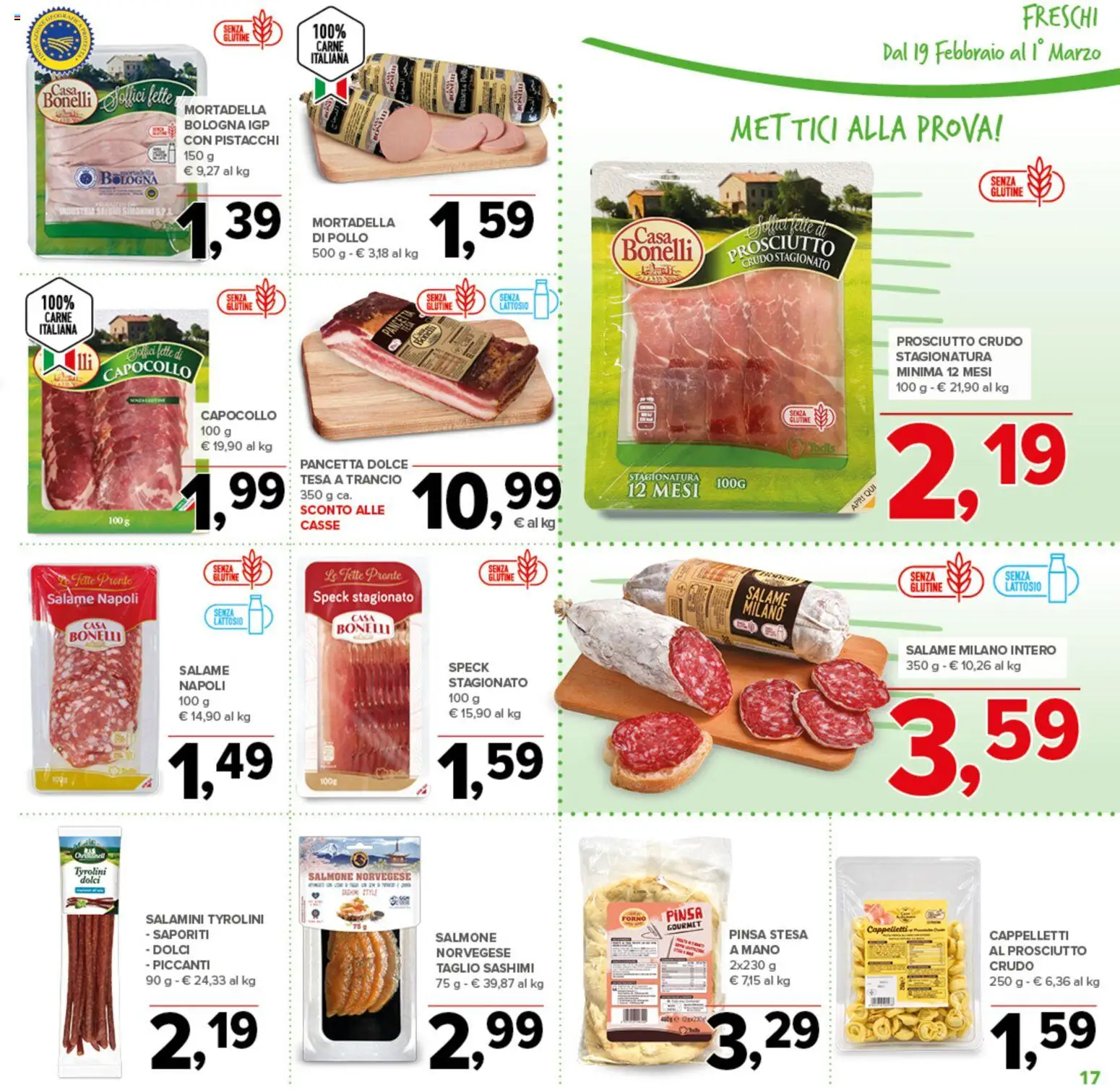 Volantino Todis del 19.02.2026 | Pagina: 17 | Prodotti: Speck, Salame, Salmone, Pancetta
