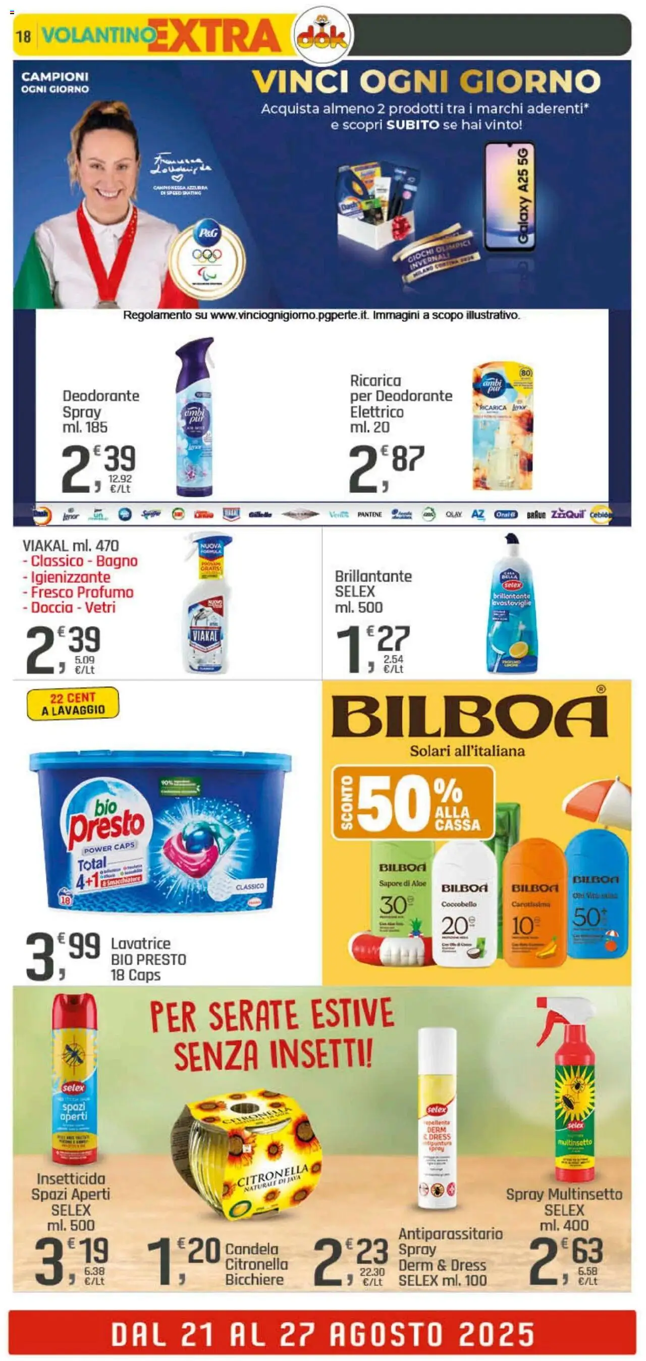 Volantino DOK del 21.08.2025 | Pagina: 18 | Prodotti: Citronella, Insetticida, Bagno, Candela