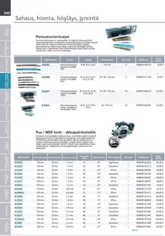 Makita-mainoslehti voimassa 24.03.2026 alkaen | Sivu: 340 | Tuotteet: Monitoimikone, Käsineet