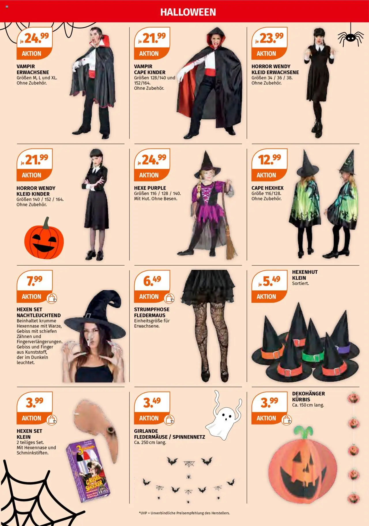 Müller Halloween kann kommen! – gültig ab 05.10.2025 | Seite: 2 | Produkte: Kürbis, Kleid, Strumpfhose