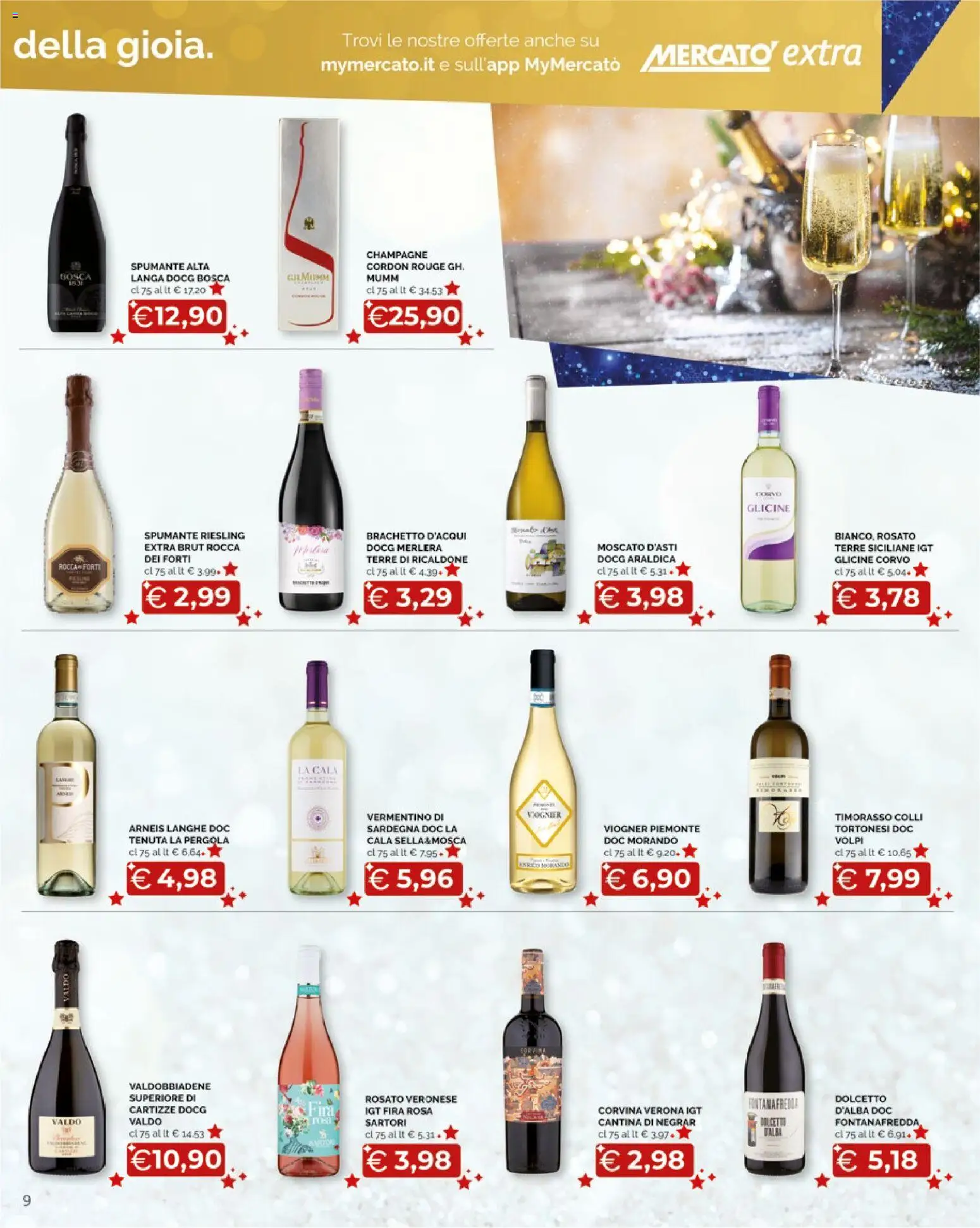 Volantino Mercatò del 29.12.2025 | Pagina: 9 | Prodotti: Pergola, Spumante, Champagne
