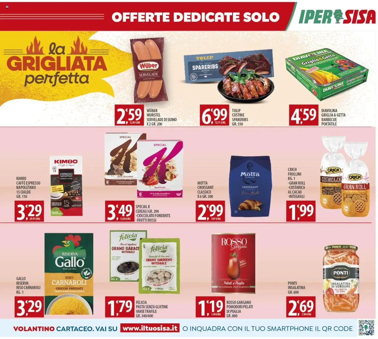 Volantino SISA del 08.08.2025 | Pagina: 13 | Prodotti: Pasta senza glutine, Caffè, Riso, Vino