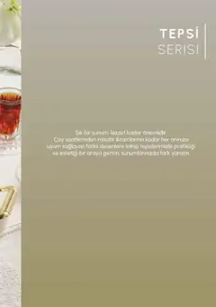04.09.2025 tarihinden itibaren geçerli olan Karaca kataloğu önizlemesi | Sayfa: 137 | Ürünler: Çay, Tepsi