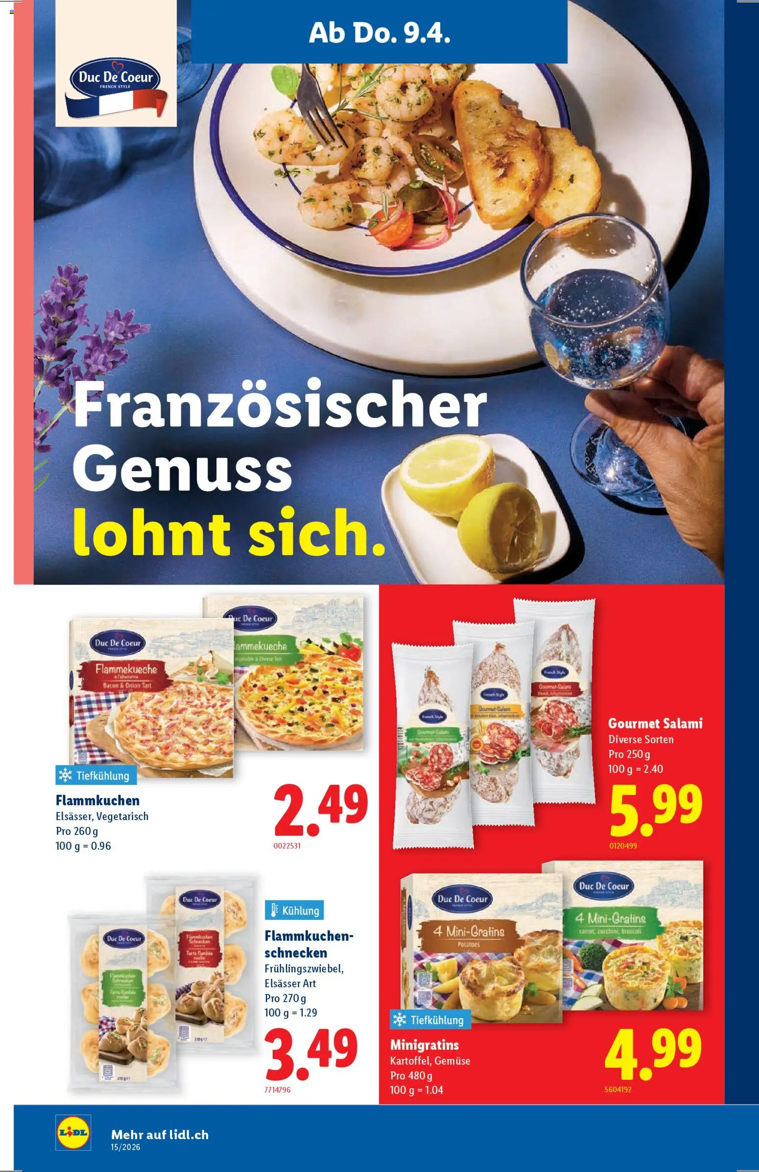 Lidl aktionen – gültig ab 09.04.2026 | Seite: 16 | Produkte: Salami, Gemüse