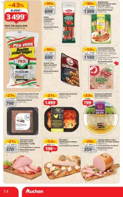 Auchan akciós ujság - amely érvényes a következő dátumtól: 24.07.2025 | Oldal: 14 | Termékek: Virsli, Grillkolbász, Pick, Téliszalámi