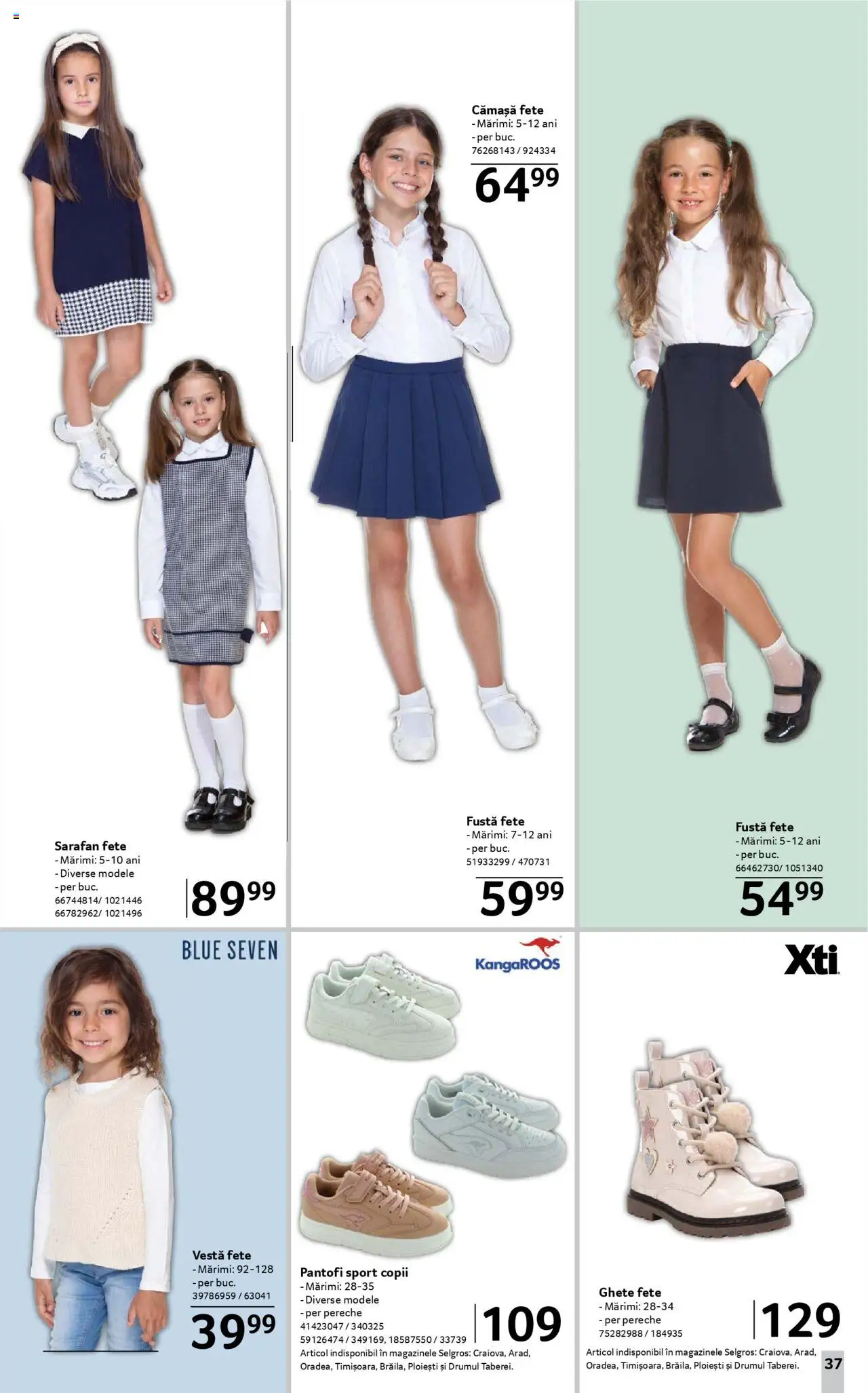 Catalog Selgros - Școala  – valabil de la 08.08.2025 | Pagină: 37 | Produse: Pantofi, Vestă, Ghete
