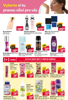 Náhled letáku Ameté suchý šampon 200 ml, různé druhy, suchý šampon 200 ml, různé druhy od 22.10.2025 | Strana: 11 | Produkty: Tělové mléko, Deodorant, Depilační pásky, Bruno Banani