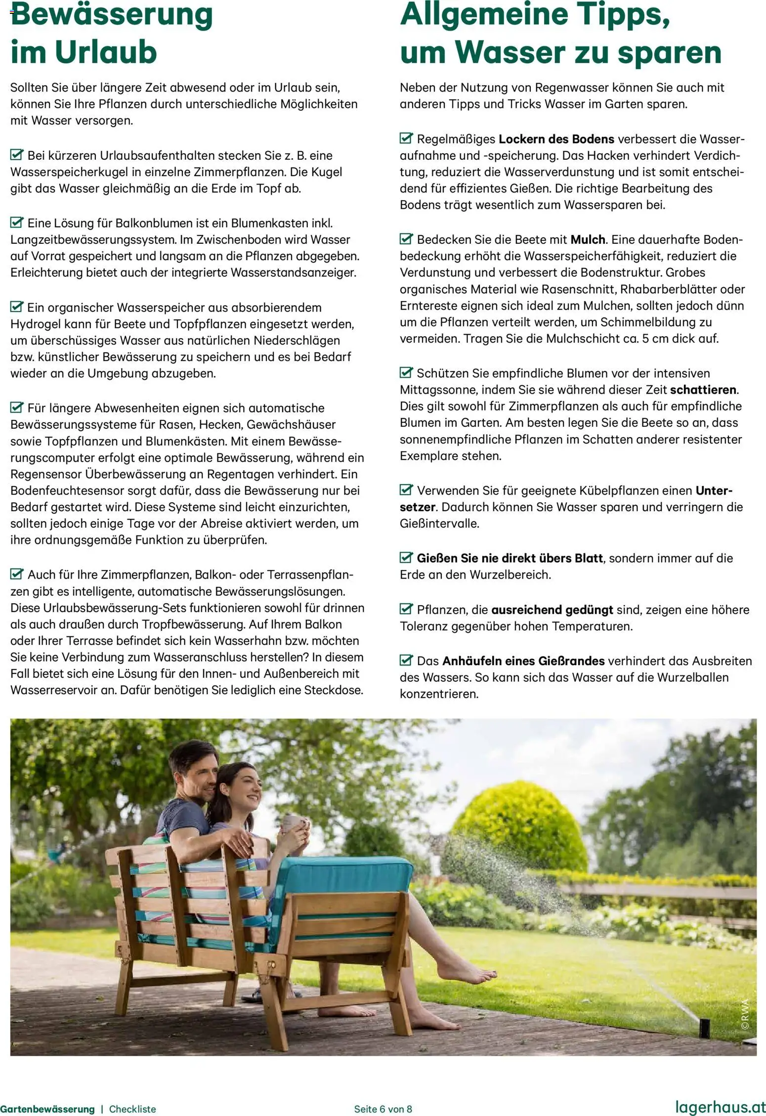 Lagerhaus - Checkliste Gartenbewässerung gültig ab 13.11.2025 | Seite: 6 | Produkte: Wasser