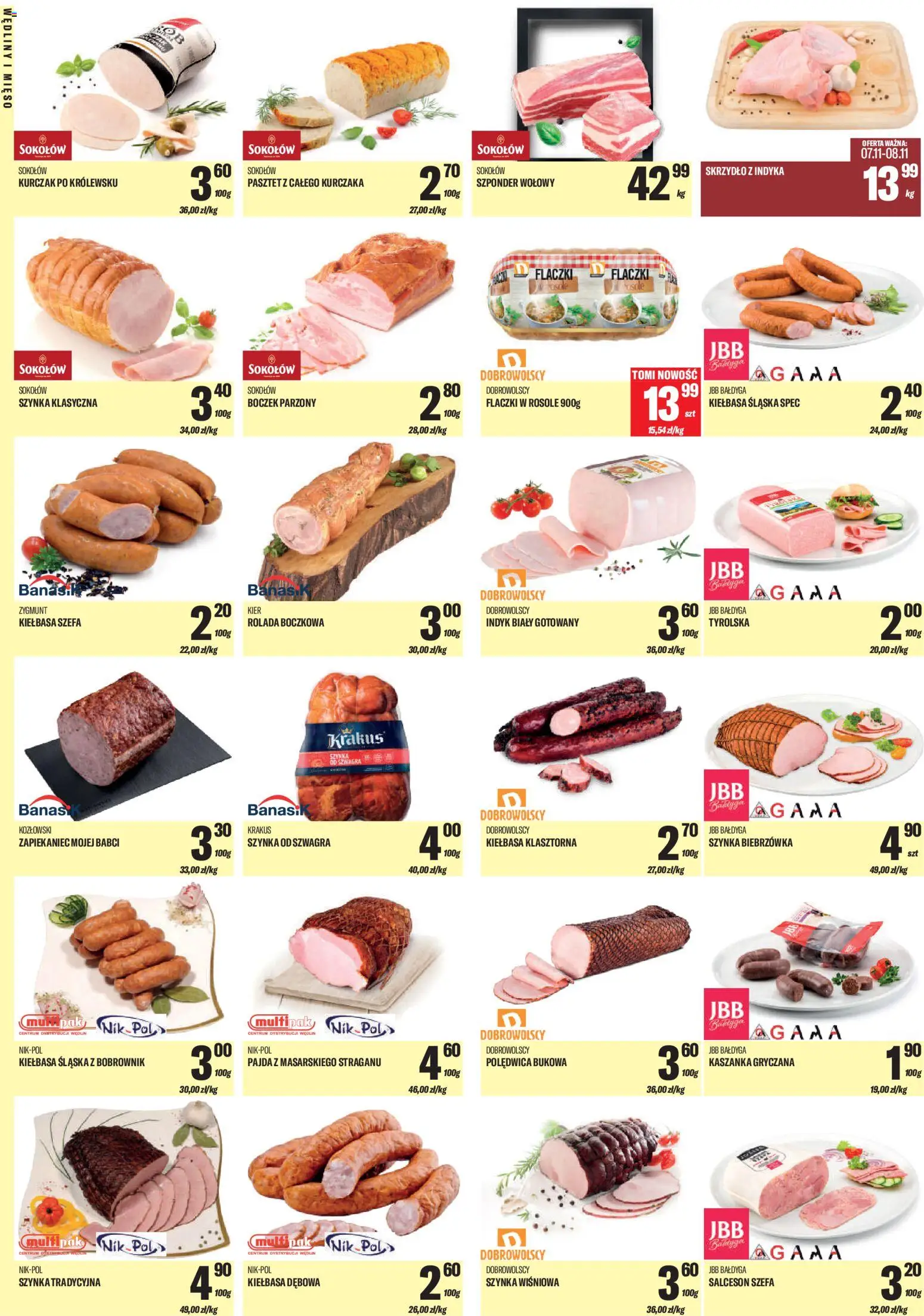 TomiMarkt Gazetka od 07.11.2025 | Strona: 2 | Produkty: Kurczak, Rolada, Boczek parzony, Wędliny