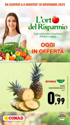 Anteprima del volantino Conad Orto del Risparmio Lombardia catalogo valido a partire dal 06.11.2025