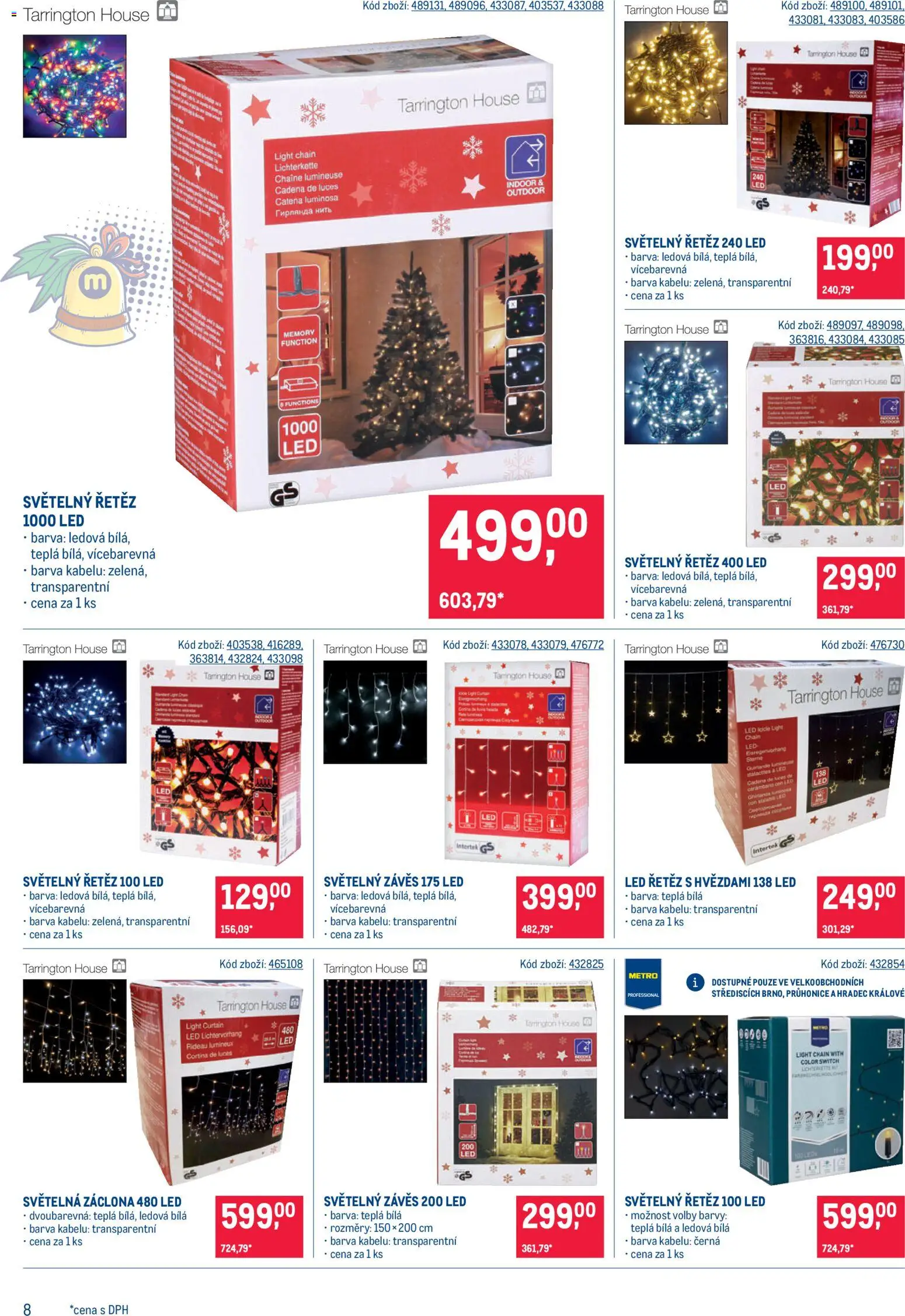 Makro leták - Dekorace od 22.10.2025 | Strana: 8 | Produkty: Závěs, Světelný řetěz, Barvy, LED