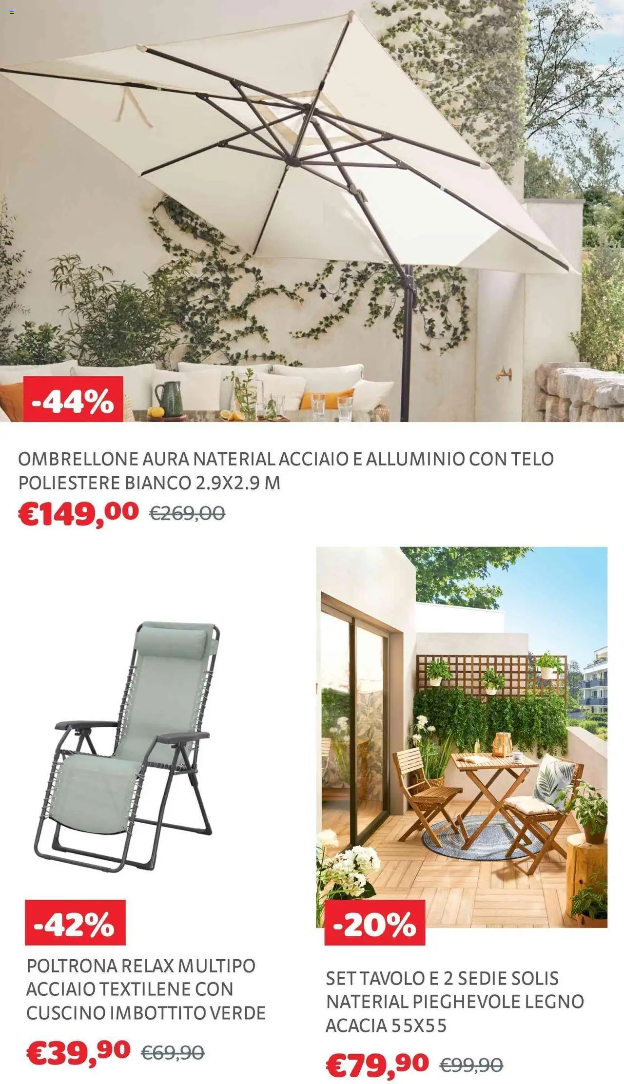 Volantino Brico Center del 30.07.2025 | Pagina: 35 | Prodotti: Ombrellone, Alluminio, Poltrona, Tavolo