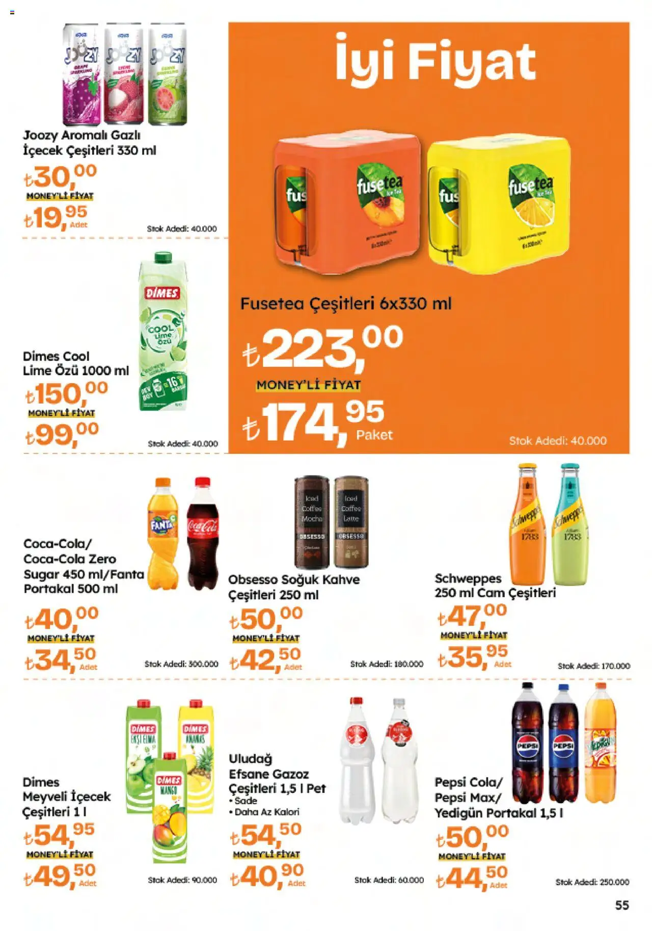 Migros Katalog - Migroskop - 26.06.2025 tarihinden itibaren geçerlidir | Sayfa: 55 | Ürünler: Kahve, Portakal, Gazlı içecek, Fanta