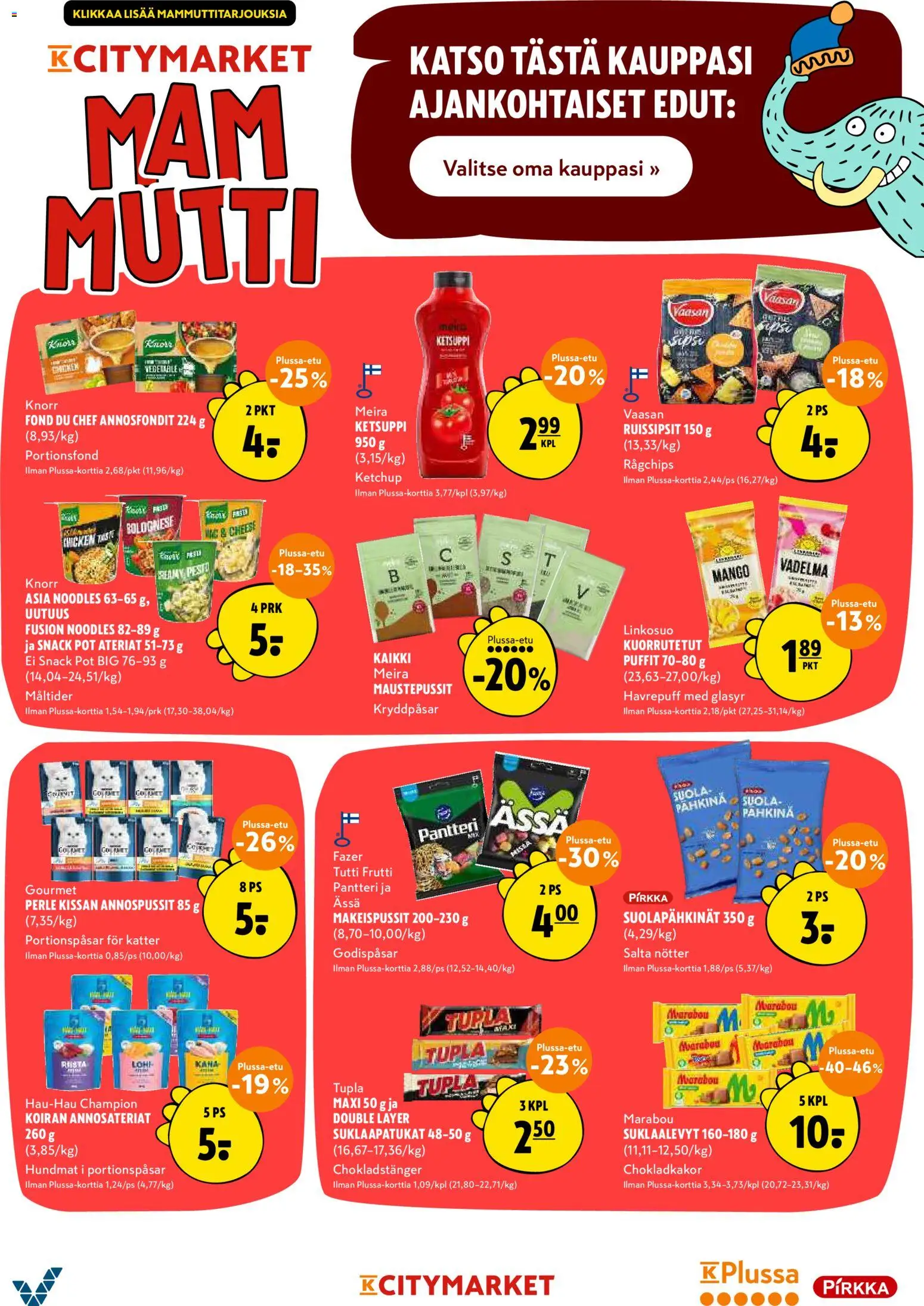 K-Citymarket tarjoukset – voimassa 16.03.2026 alkaen | Sivu: 20 | Tuotteet: Mango, Suklaalevyt, Suola, Tutti