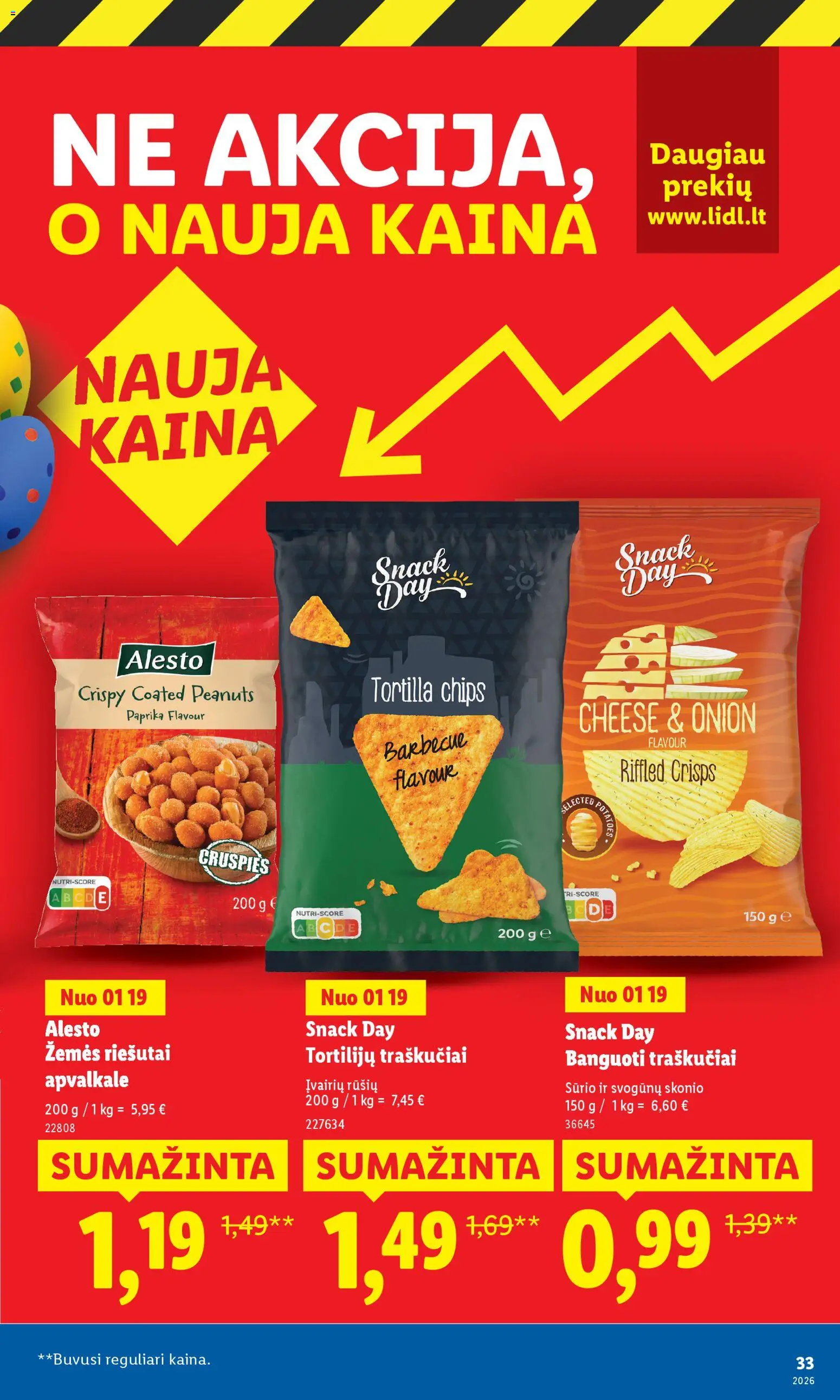 LIDL akcijos nuo 09.03.2026 | Puslapis: 33 | Prekių: Riešutai, Paprika, Traškučiai