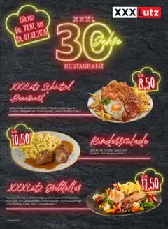 XXXL Lutz Restaurantgutscheine ab 18.01.2026 gültig