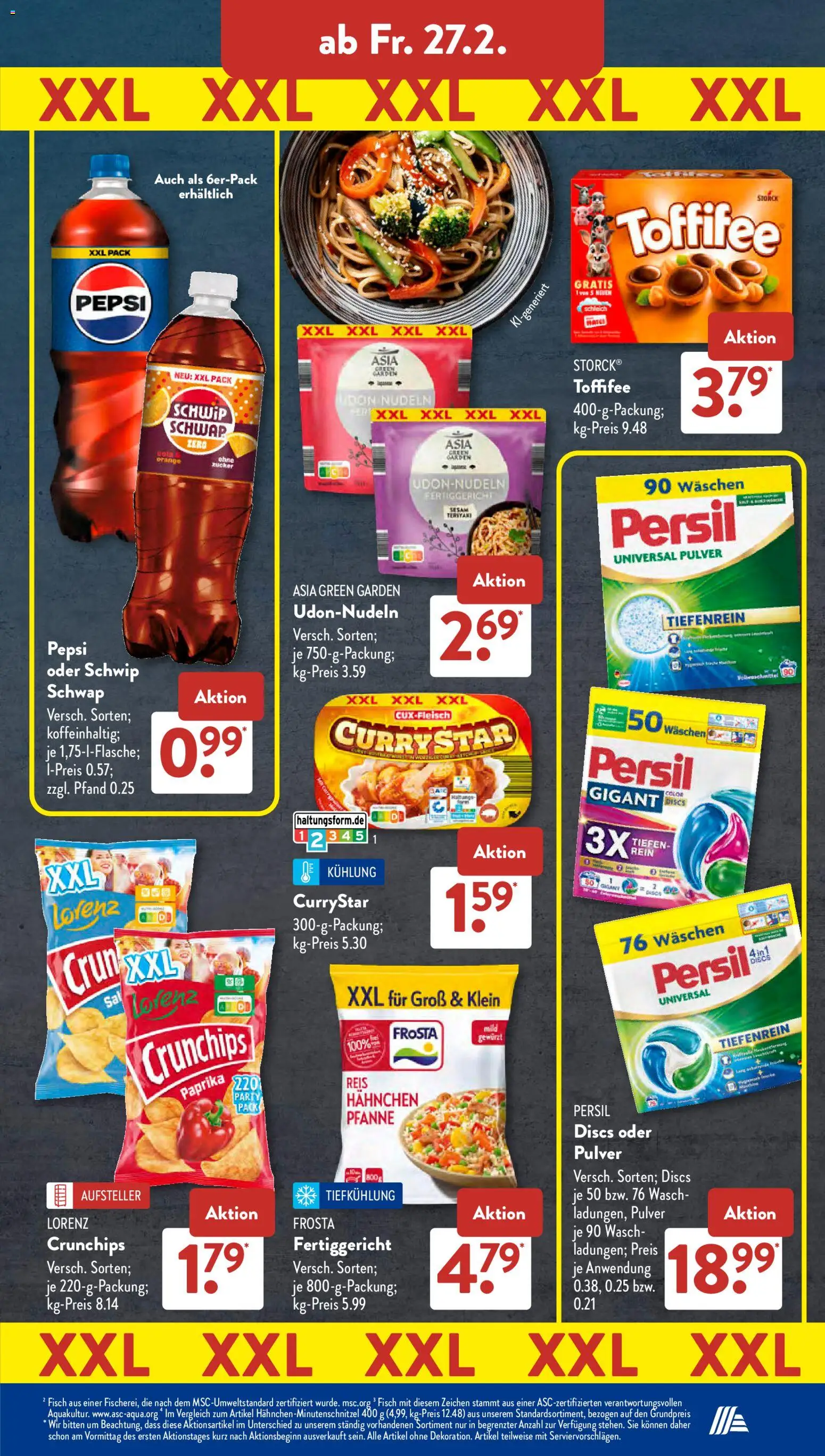 Aldi Süd Prospekt 	 – gültig ab 23.02.2026 | Seite: 25 | Produkte: Hahnchen, Persil discs, Pepsi, Reis