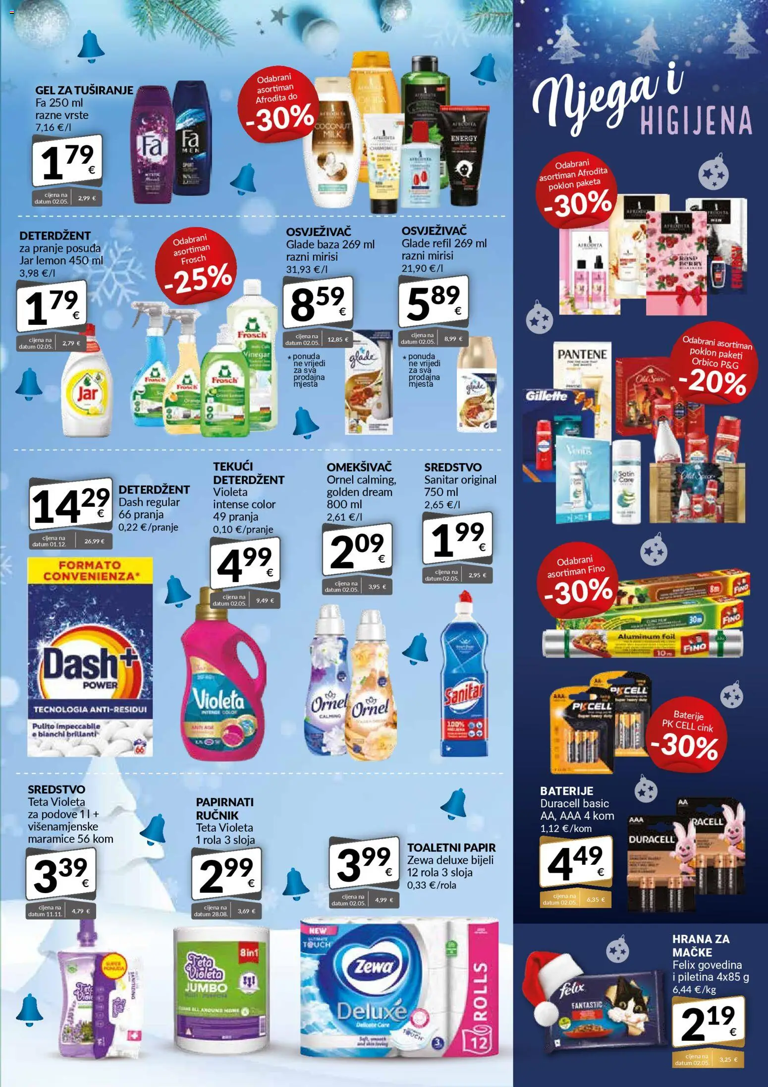 Bakmaz katalog | vrijedi od 18.12.2025 | Stranica: 15 | Proizvodi: Gel za tuširanje, Toaletni papir, Jar, Violeta