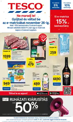 Tesco Hipermarket - Black Friday - amely érvényes a következő dátumtól: 20.11.2025