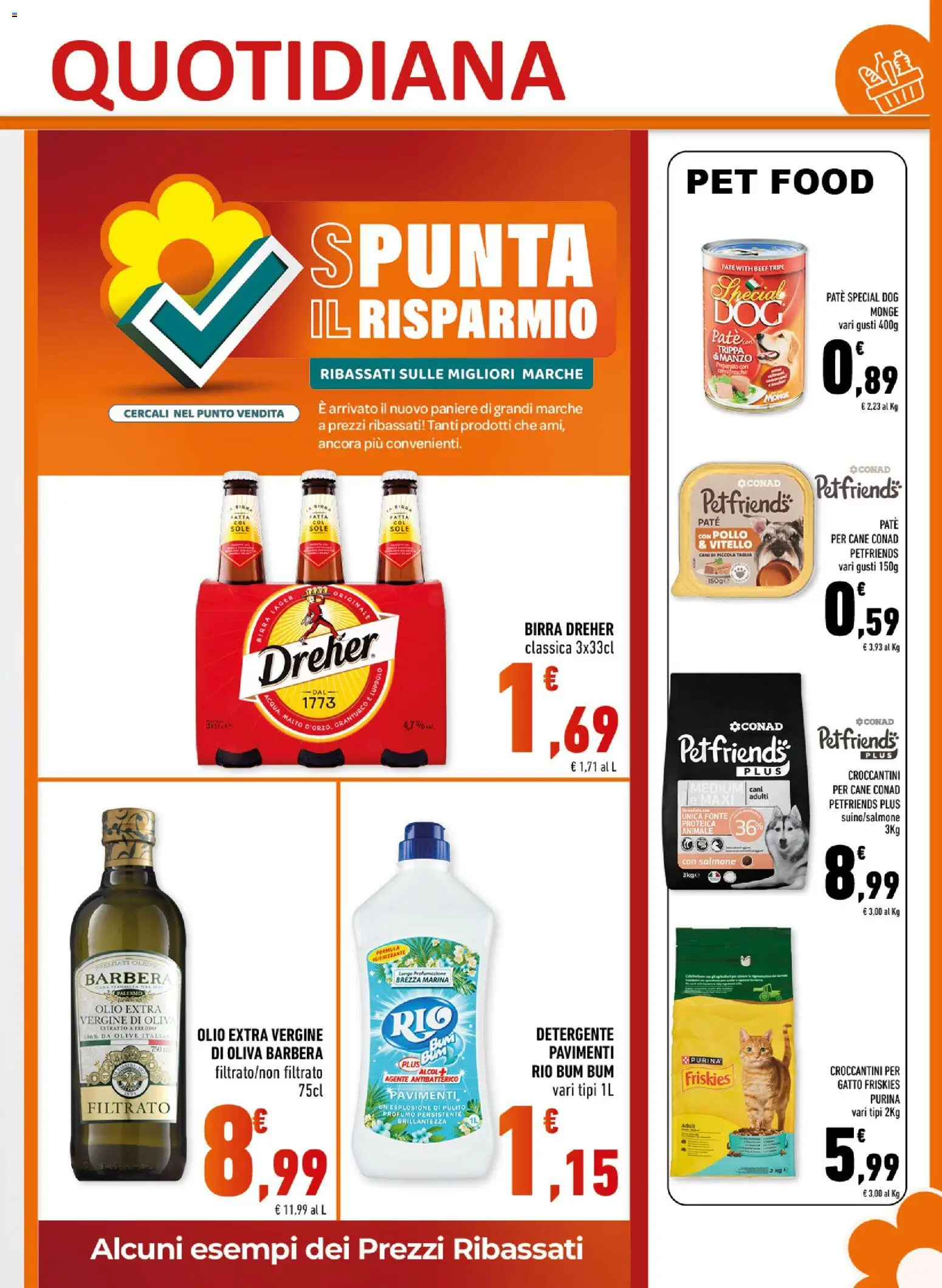 Volantino Conad del 11.03.2026 | Pagina: 7 | Prodotti: Paté, Birra, Vitello, Olio extra vergine