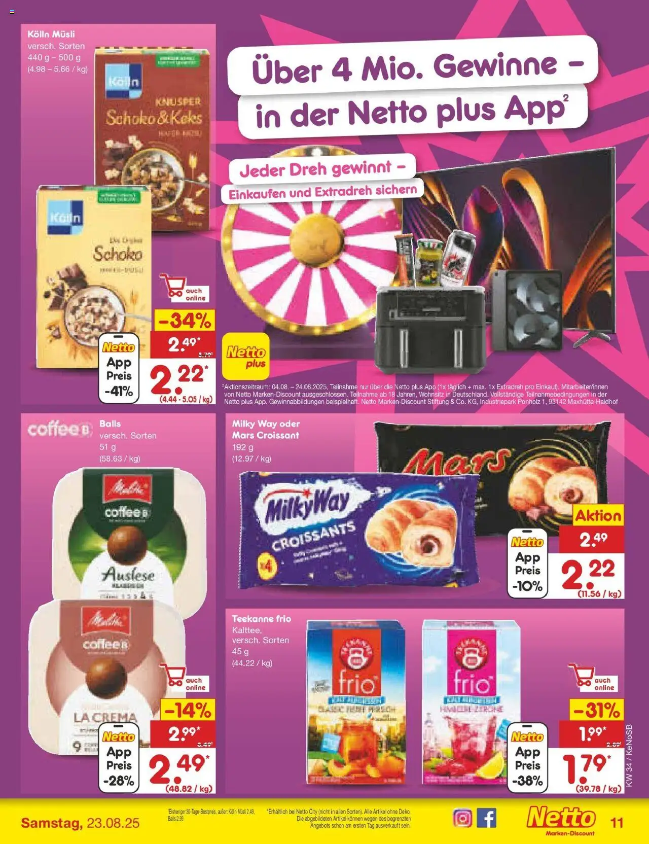 Netto Marken-Discount prospekt Bonn	 - gültig ab dem 18.08.2025 | Seite: 13 | Produkte: Musli, Kolln, Kolln musli, Mars