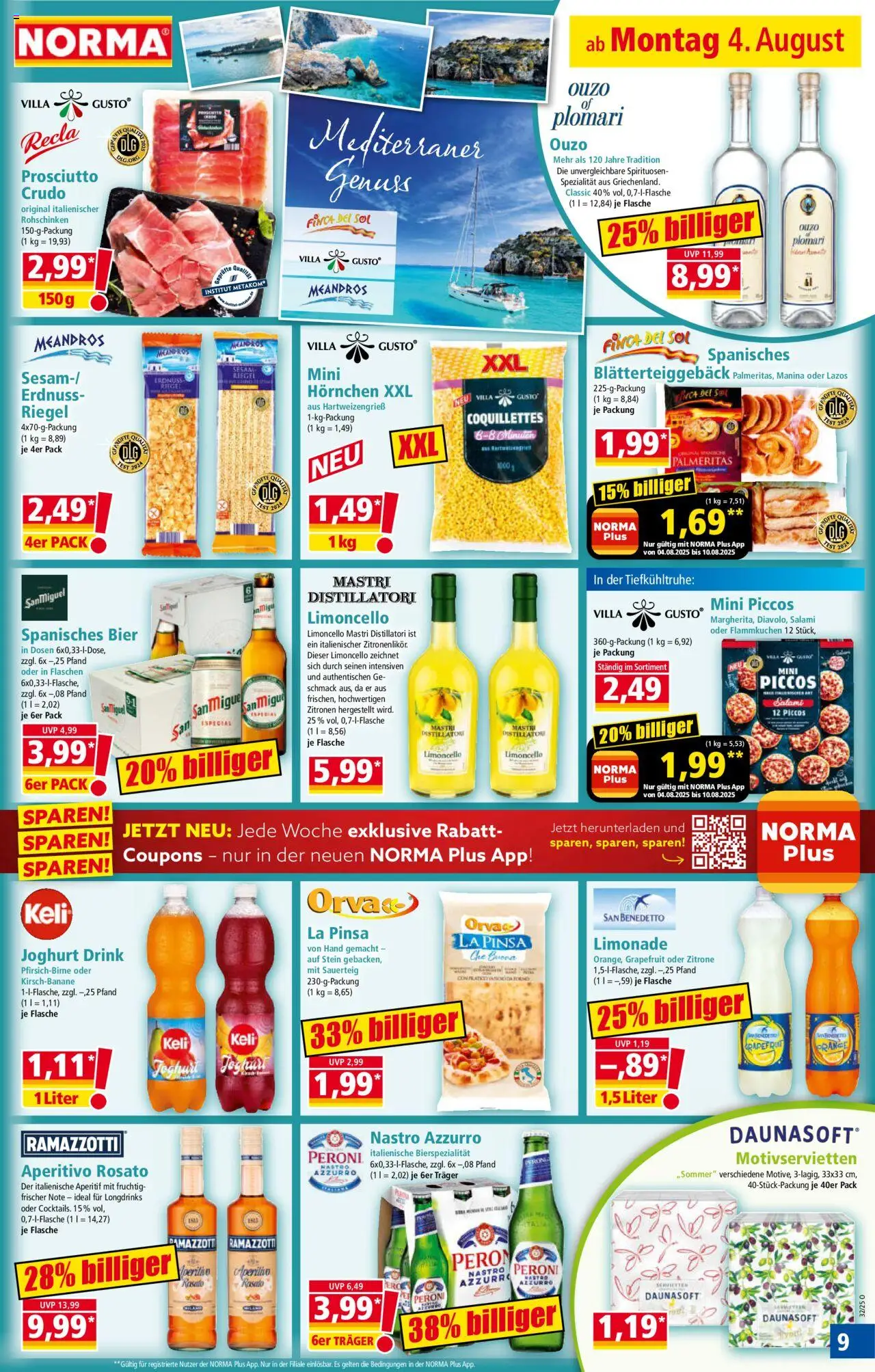 Norma Prospekt 	 - gültig ab dem 04.08.2025 | Seite: 9 | Produkte: Joghurt, Grapefruit, Ouzo plomari, Zitronen
