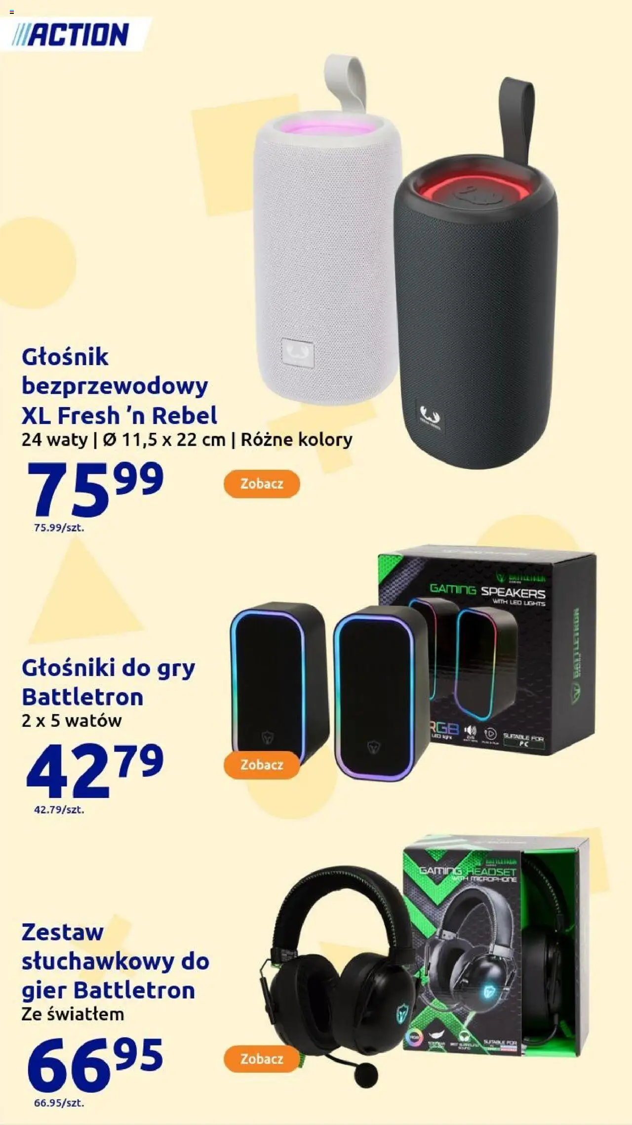 Action Gazetka - Presents od 08.10.2025 | Strona: 148 | Produkty: Głośnik bezprzewodowy, Głośnik, Gry