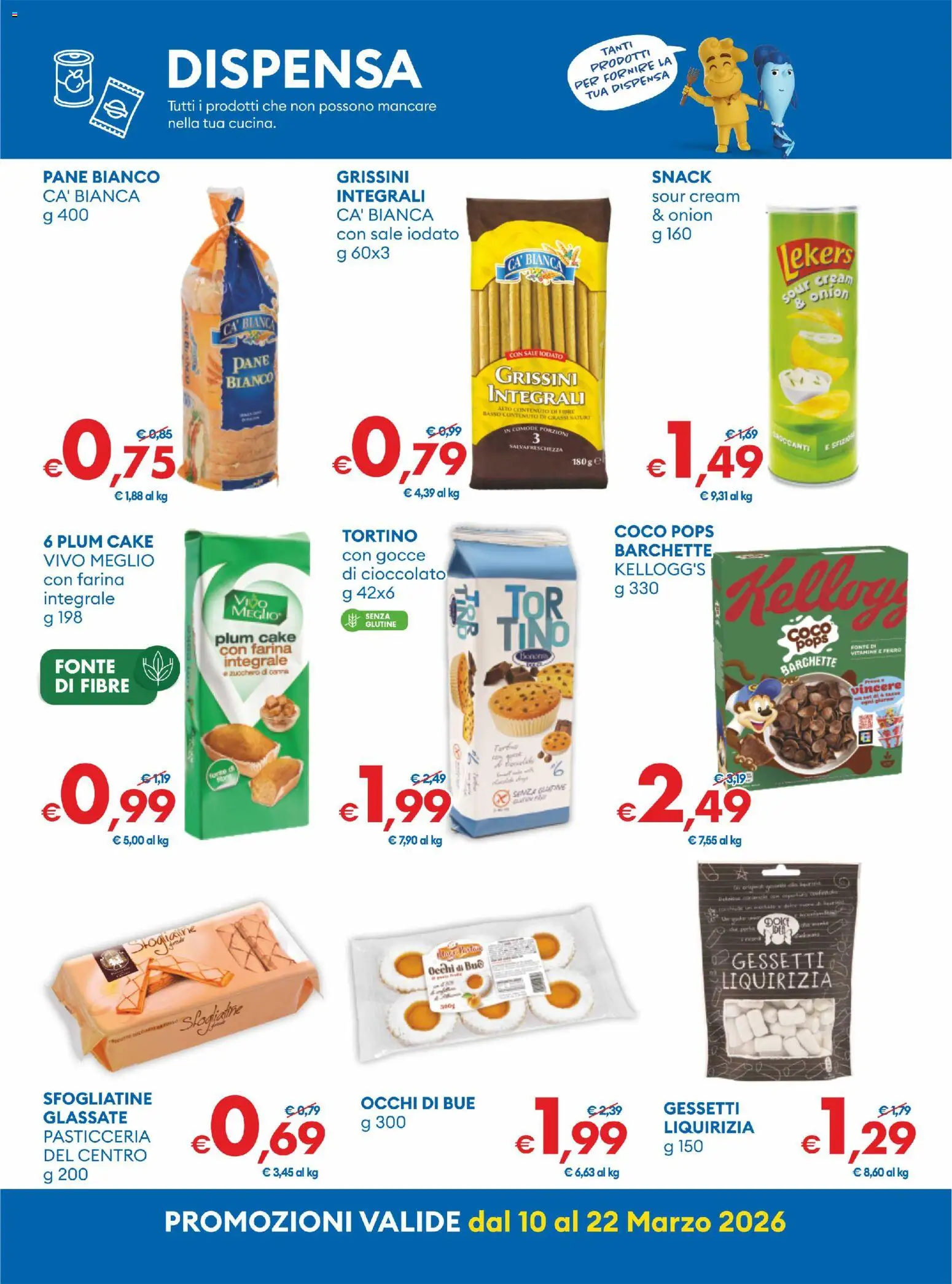 Volantino MD Discount del 10.03.2026 | Pagina: 8 | Prodotti: Pane, Cioccolato, Zucchero, Grissini