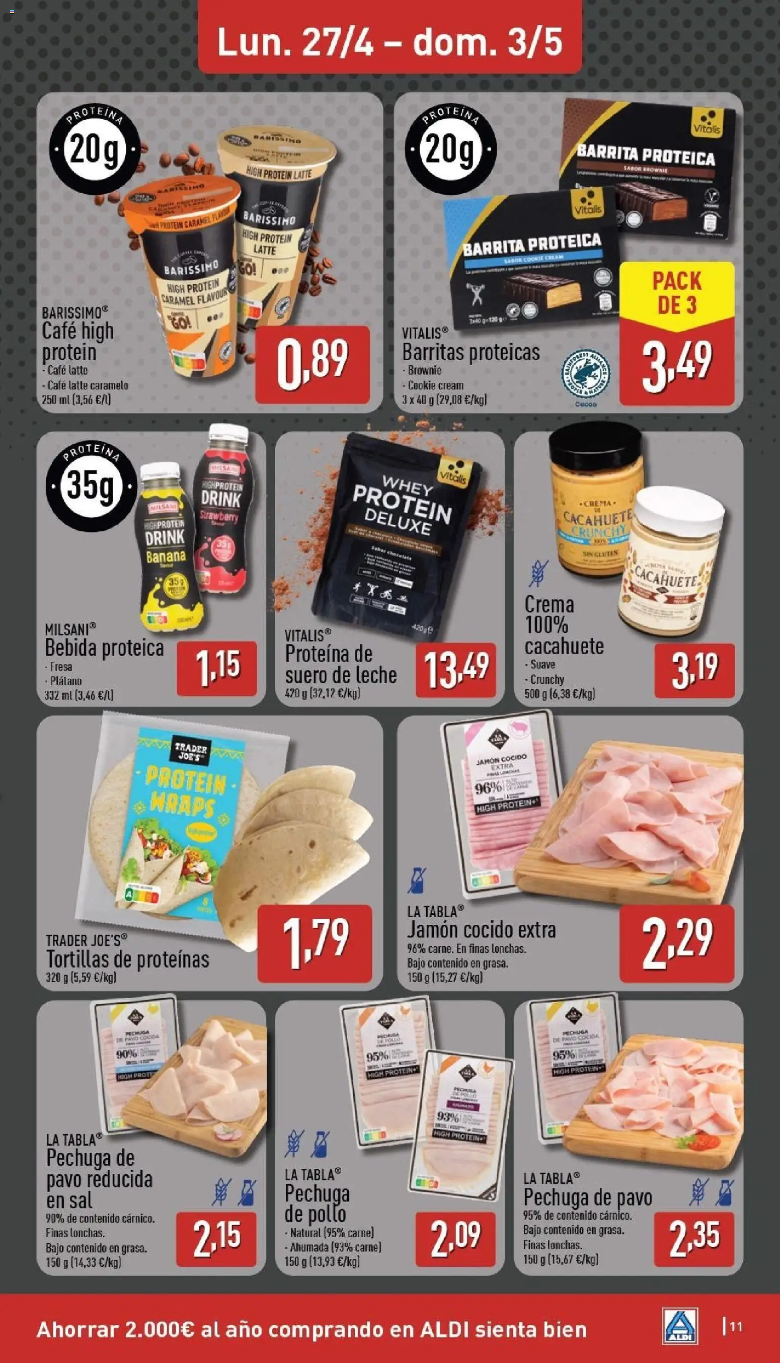 Aldi folleto Península │ válido desde el 27.04.2026 | Página: 11 | Productos: Leche, Café, Chocolate, Crema
