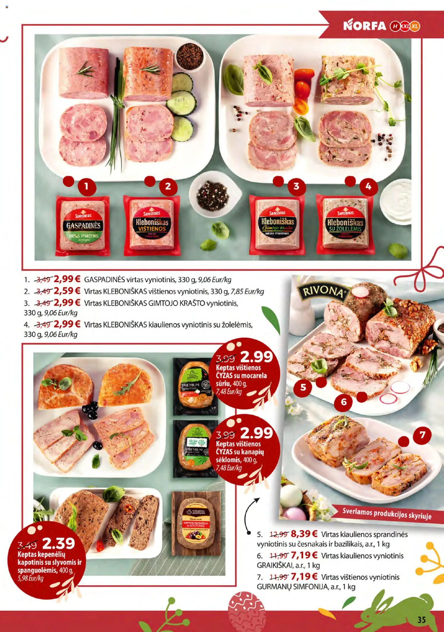 NORFA akcijos nuo 24.03.2026 | Puslapis: 35 | Prekių: Vištienos, Kiaulienos